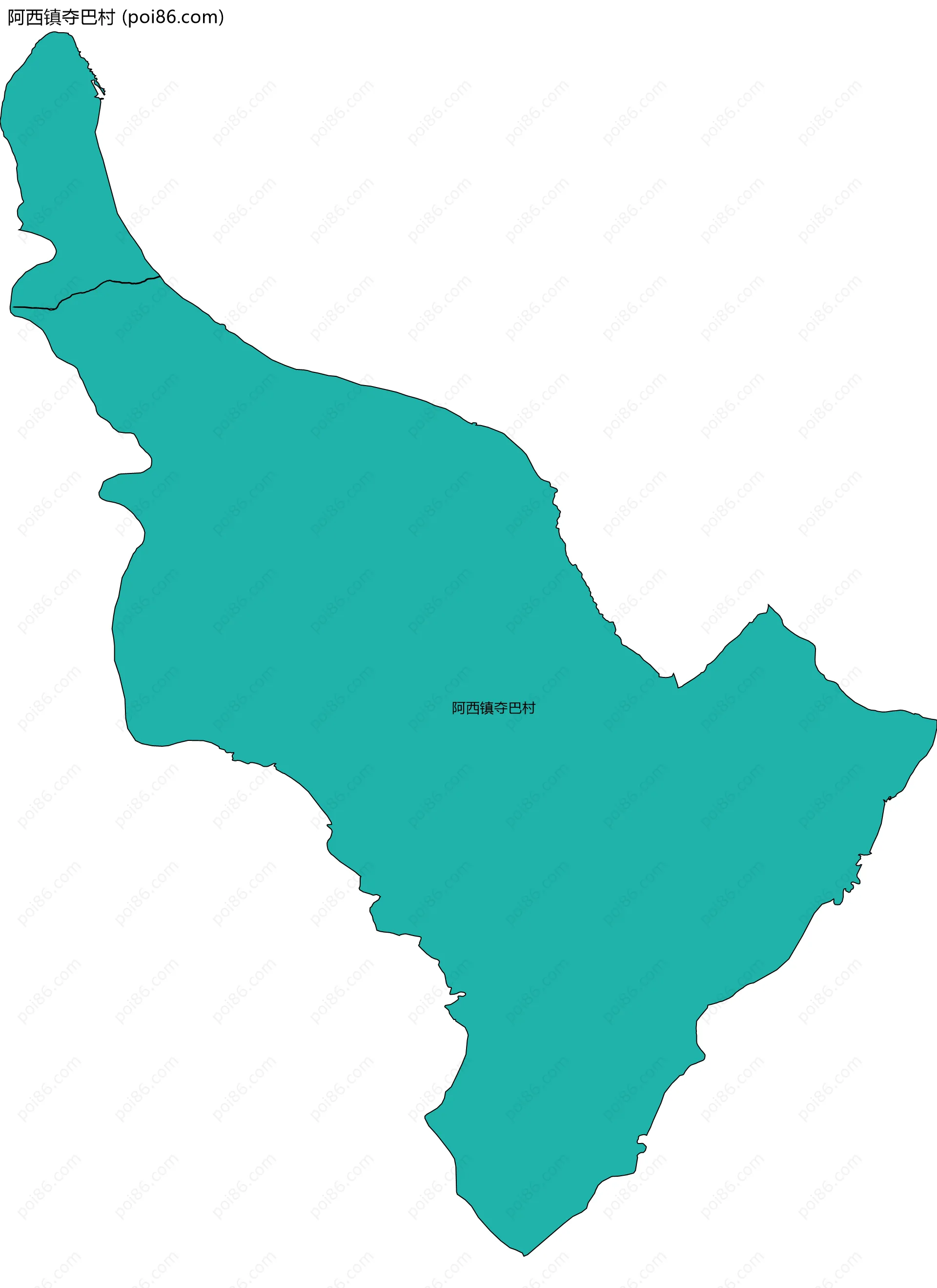 阿西镇夺巴村边界地图