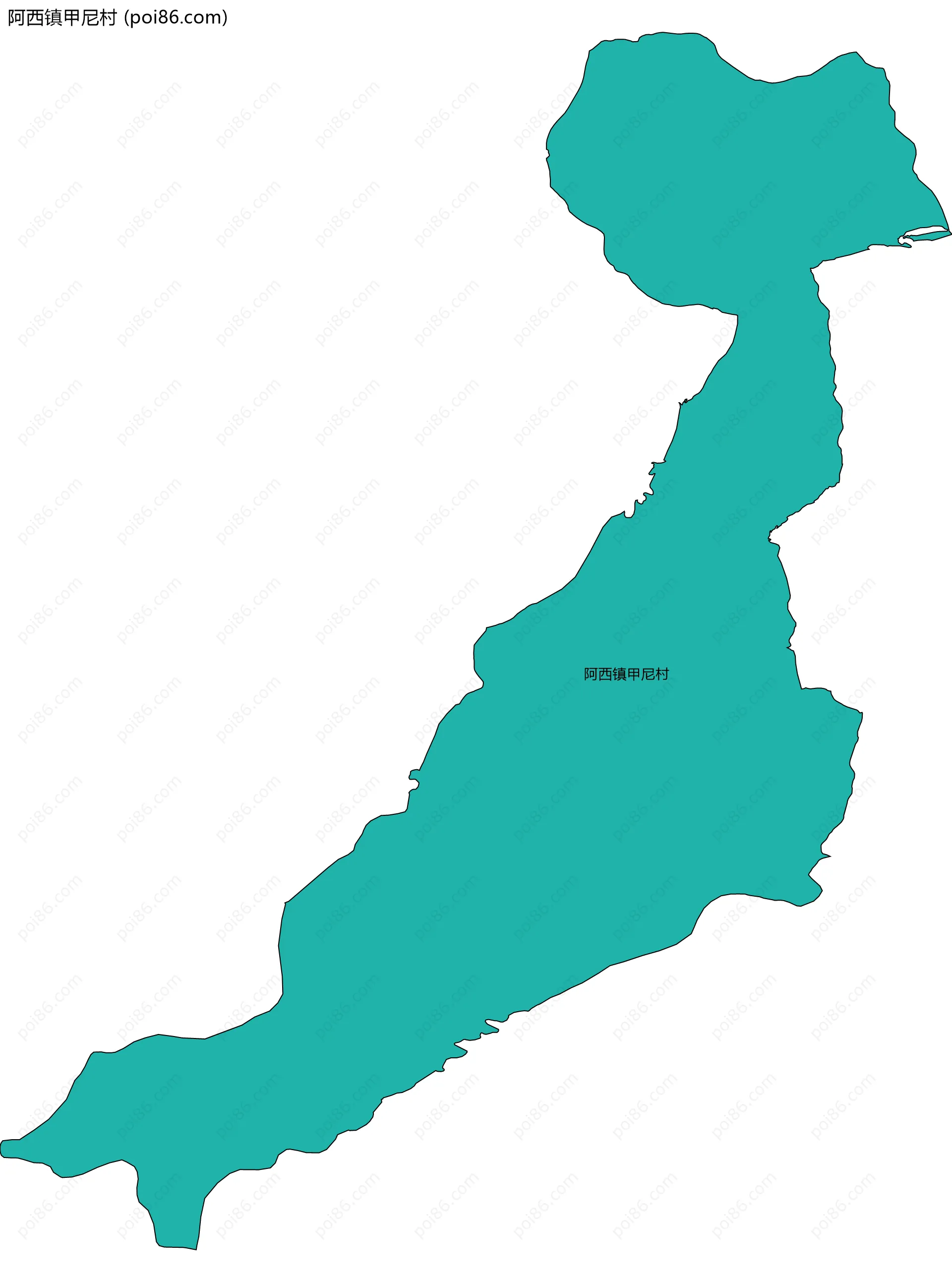 阿西镇甲尼村边界地图