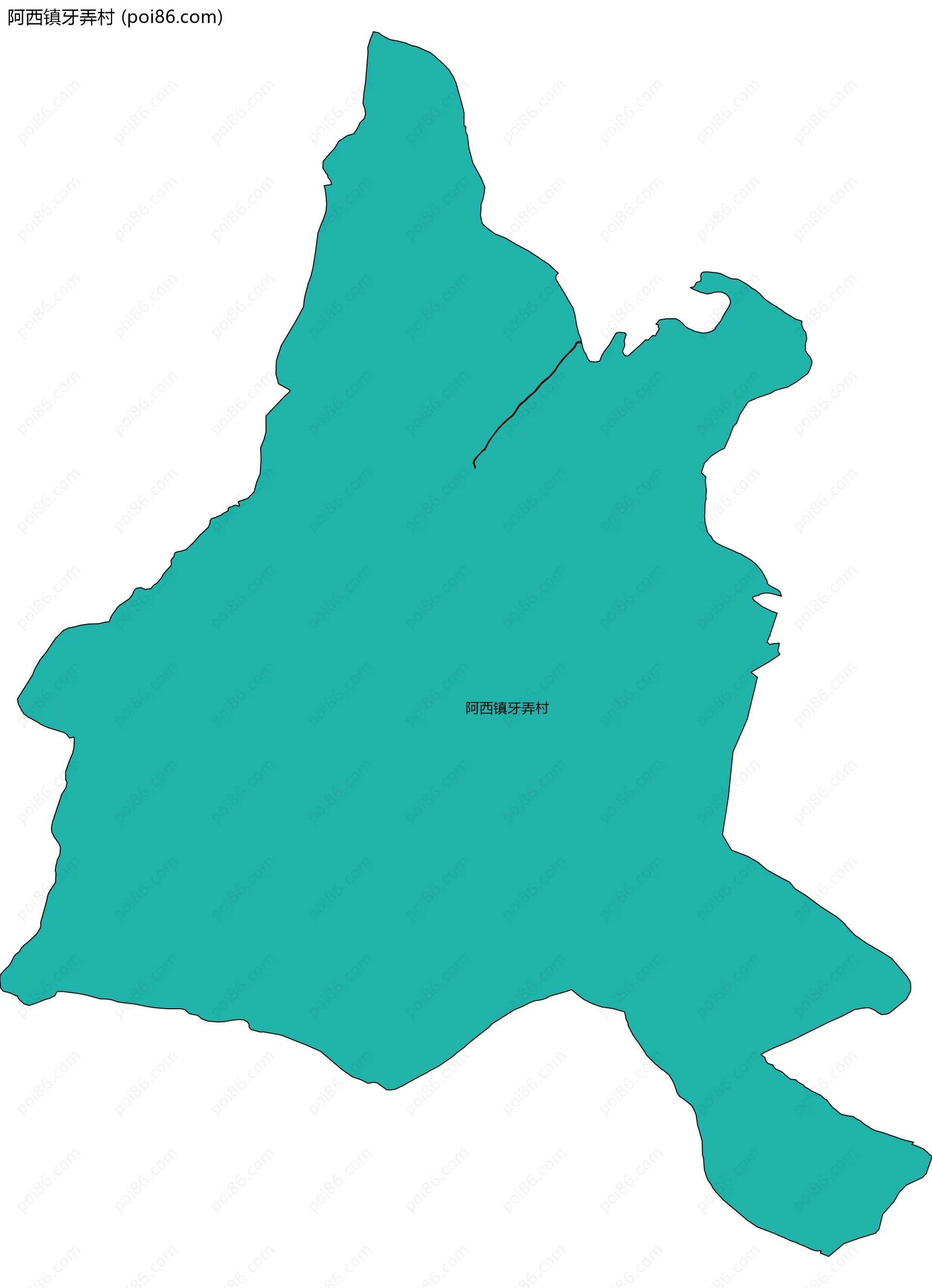 阿西镇牙弄村边界地图