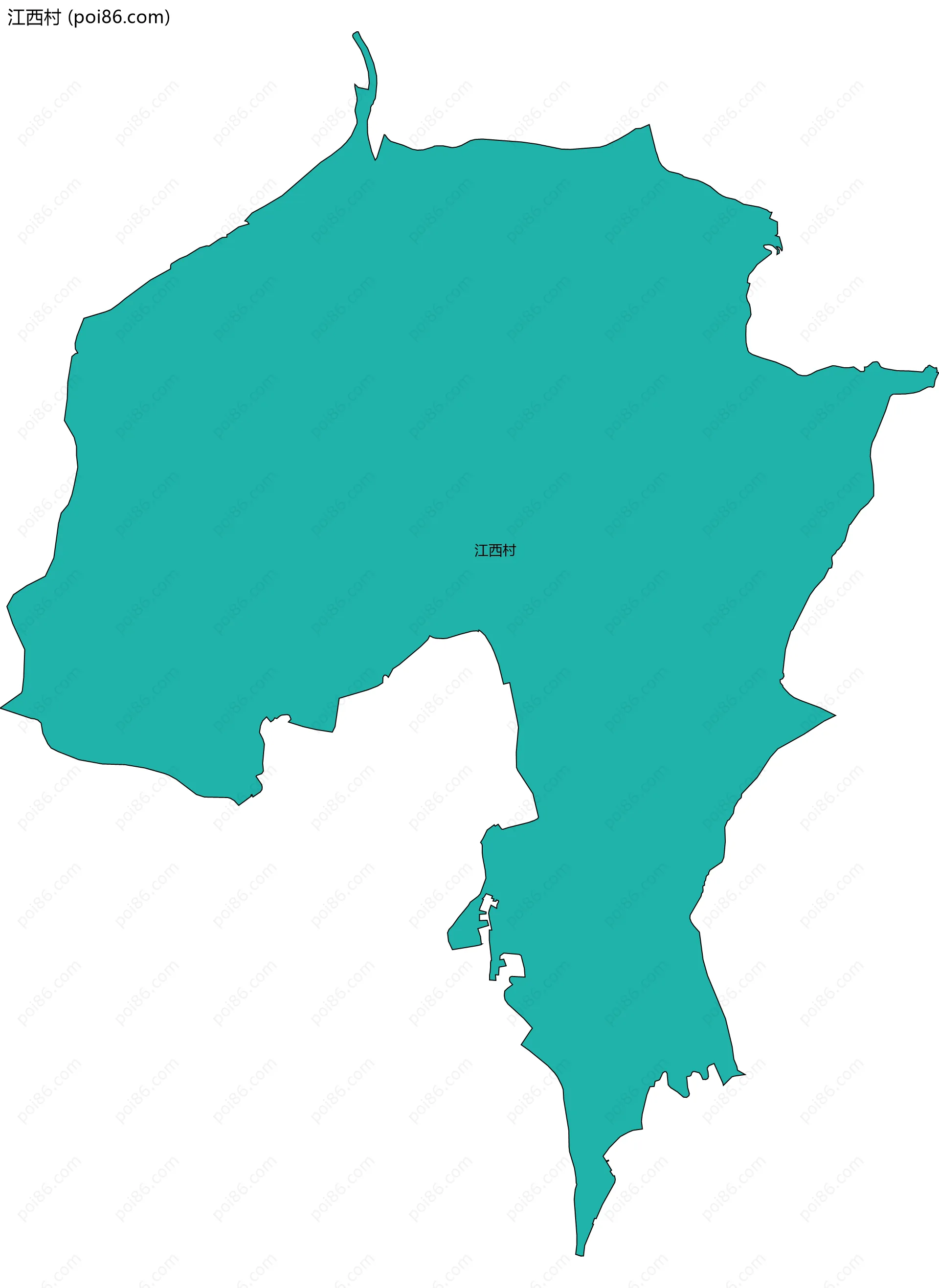 江西村边界地图