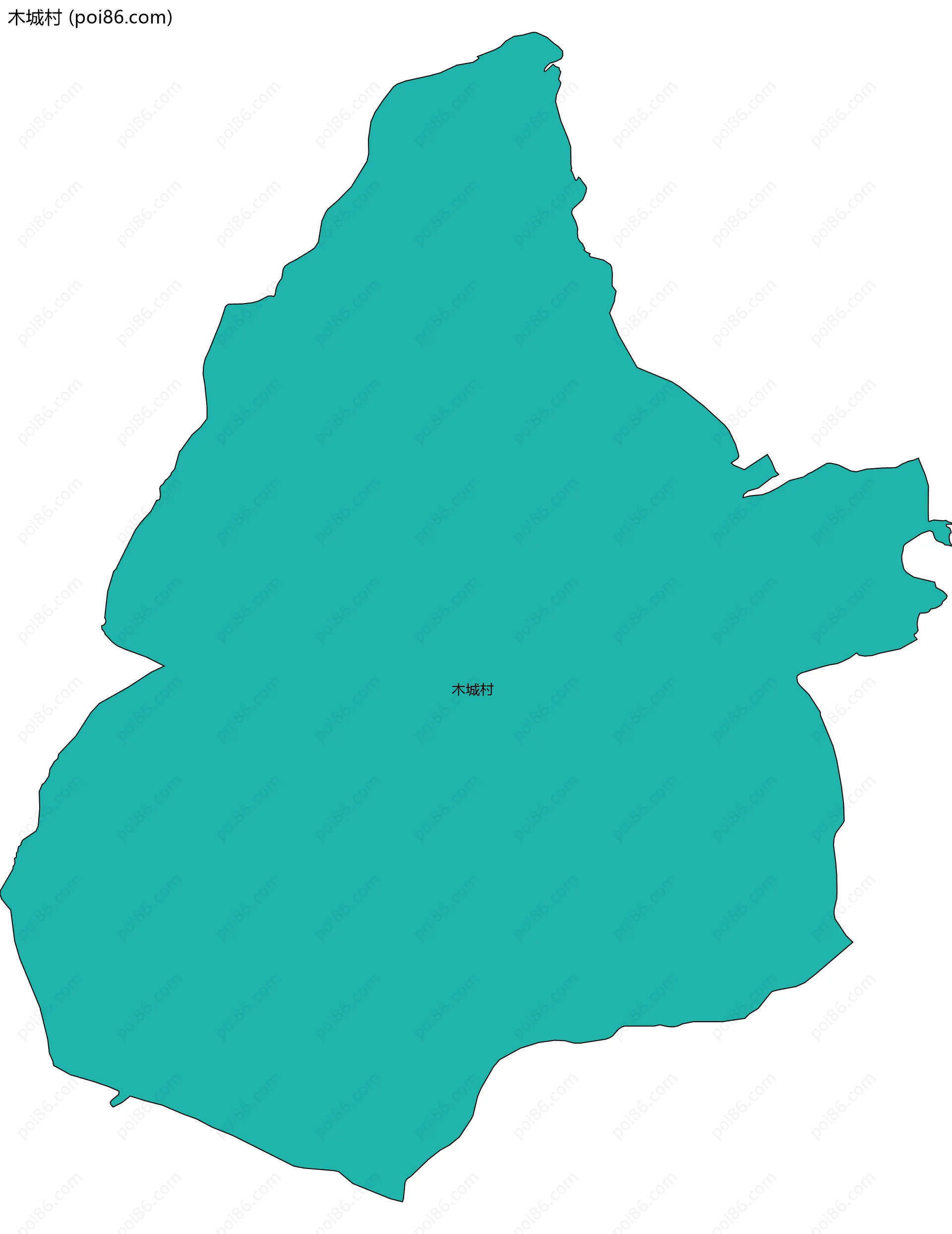 木城村边界地图