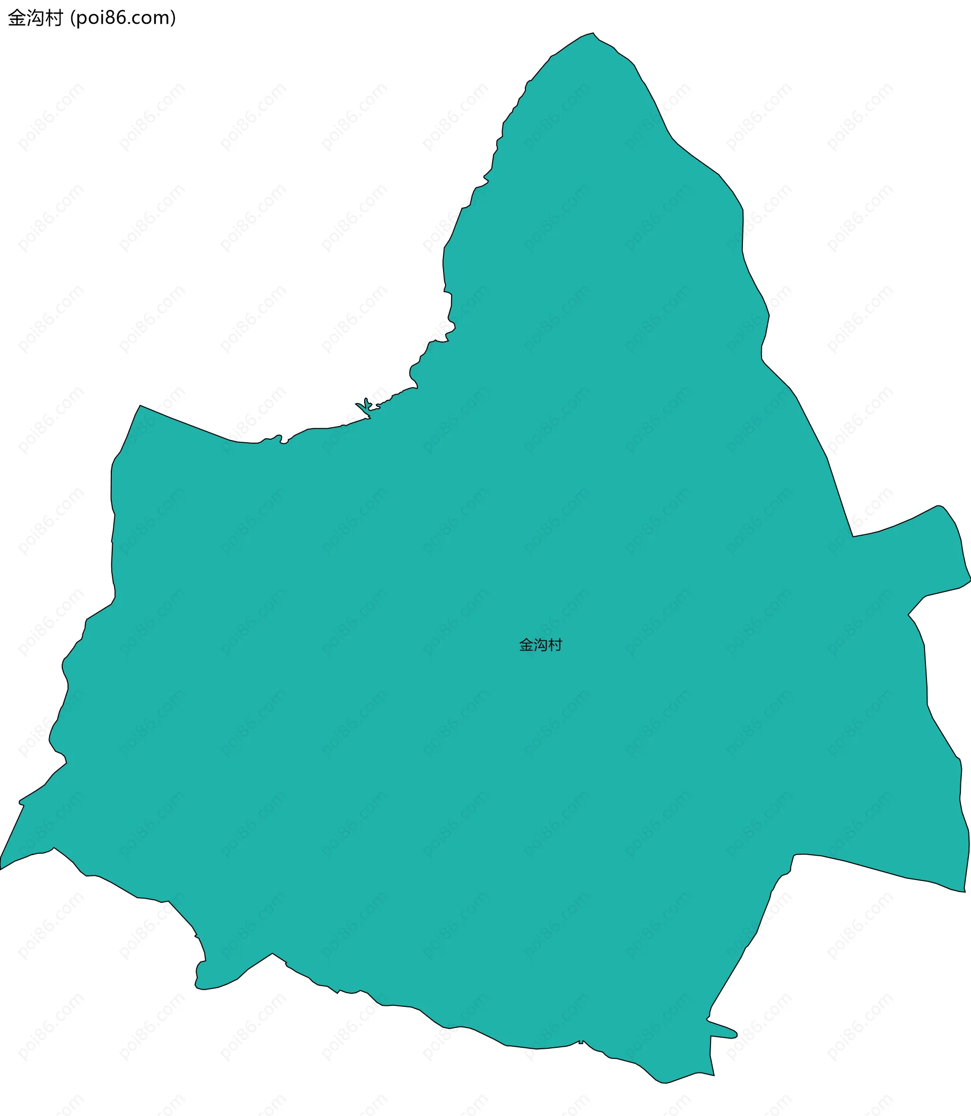 金沟村边界地图
