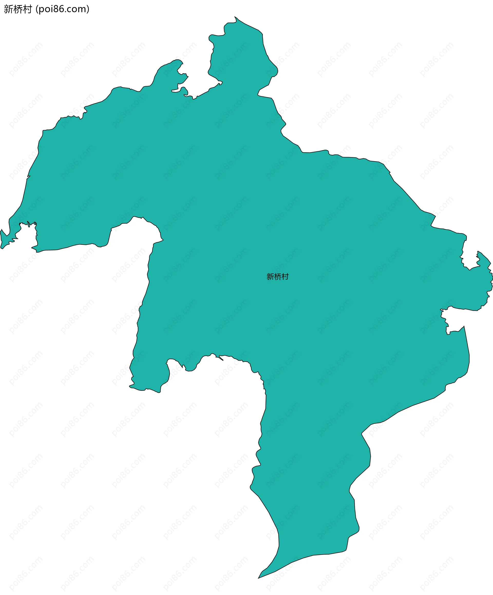 新桥村边界地图