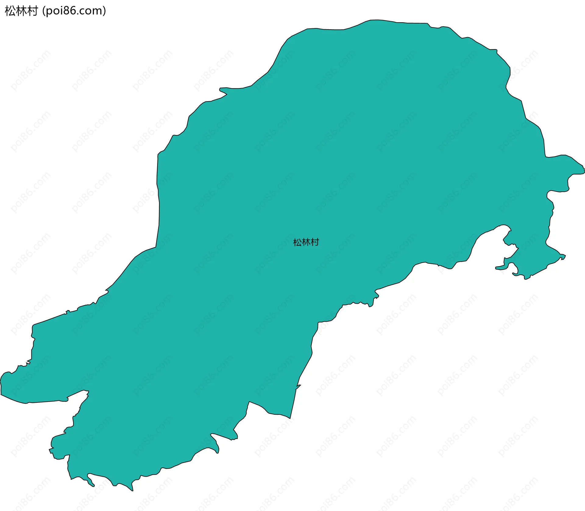 松林村边界地图