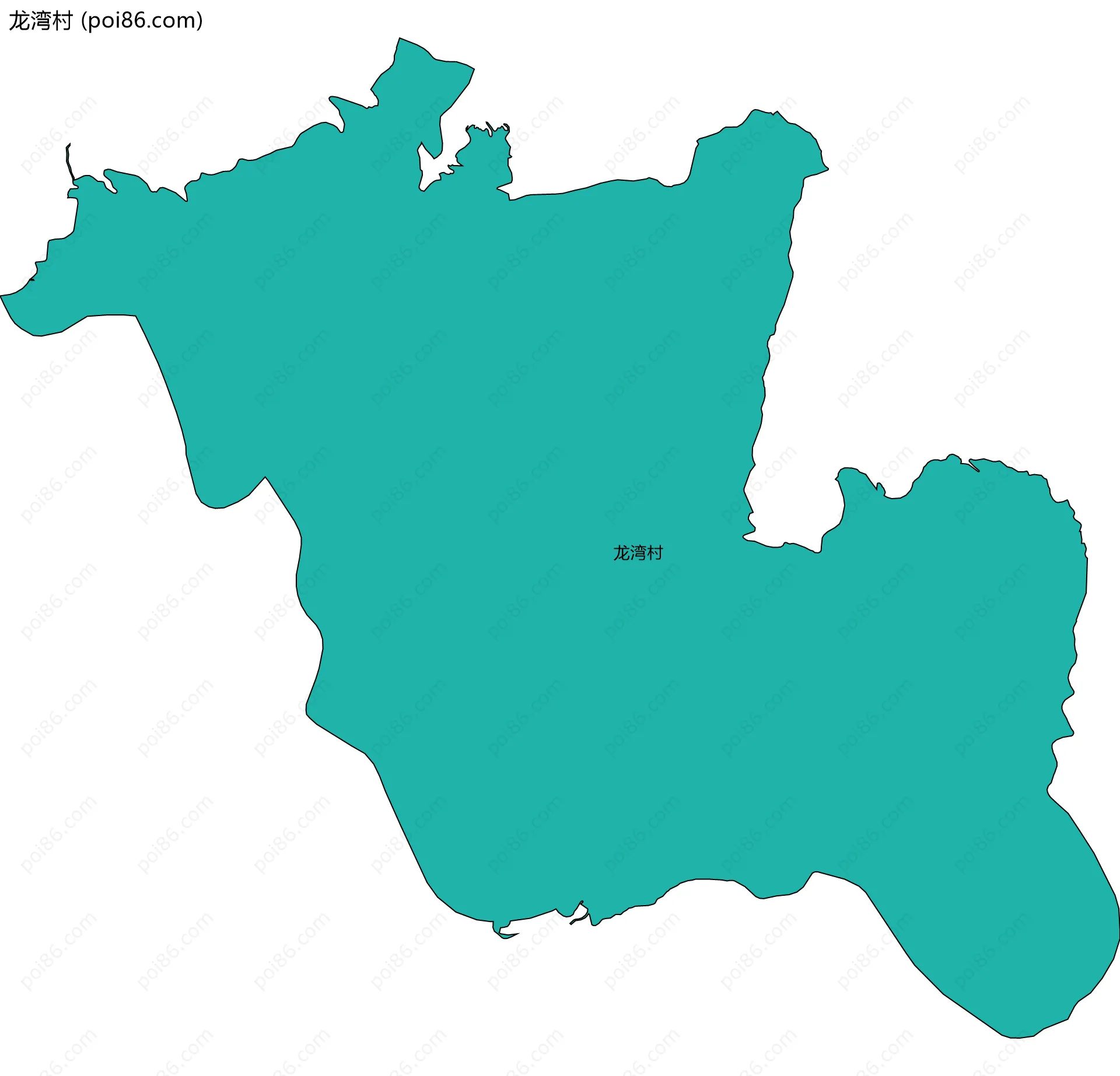 龙湾村边界地图