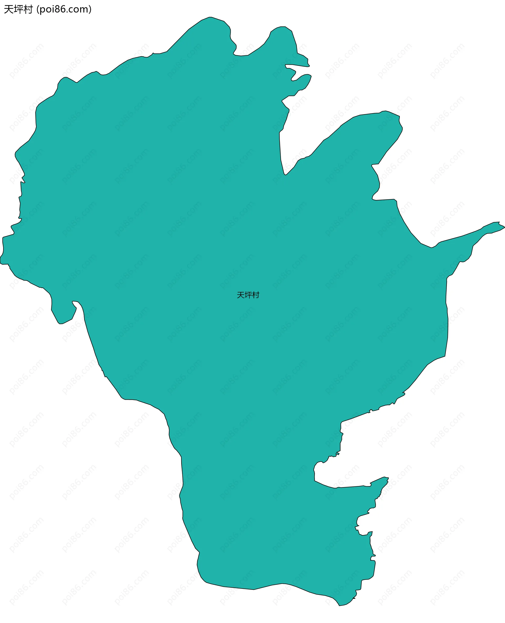 天坪村边界地图