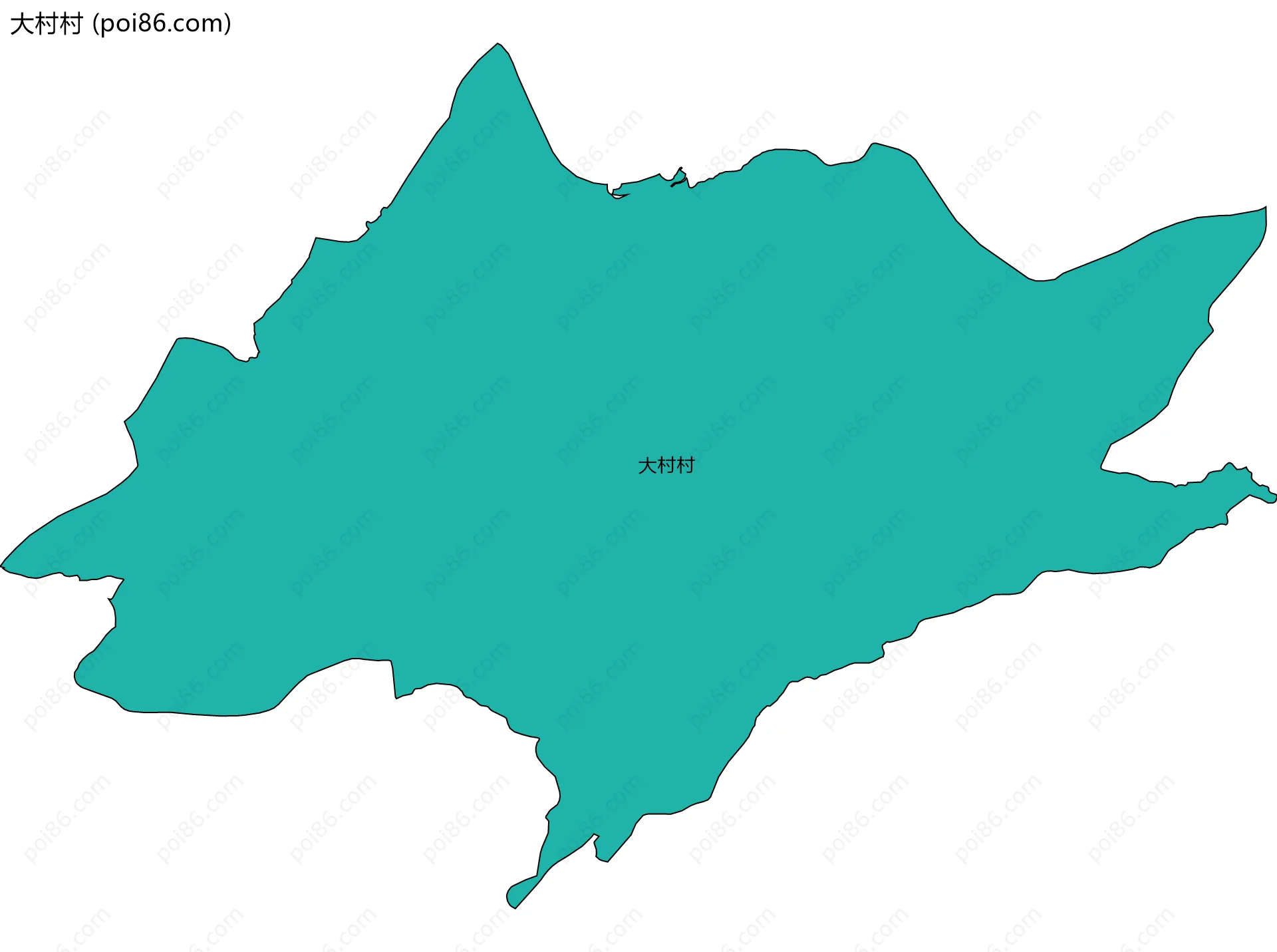 大村村边界地图