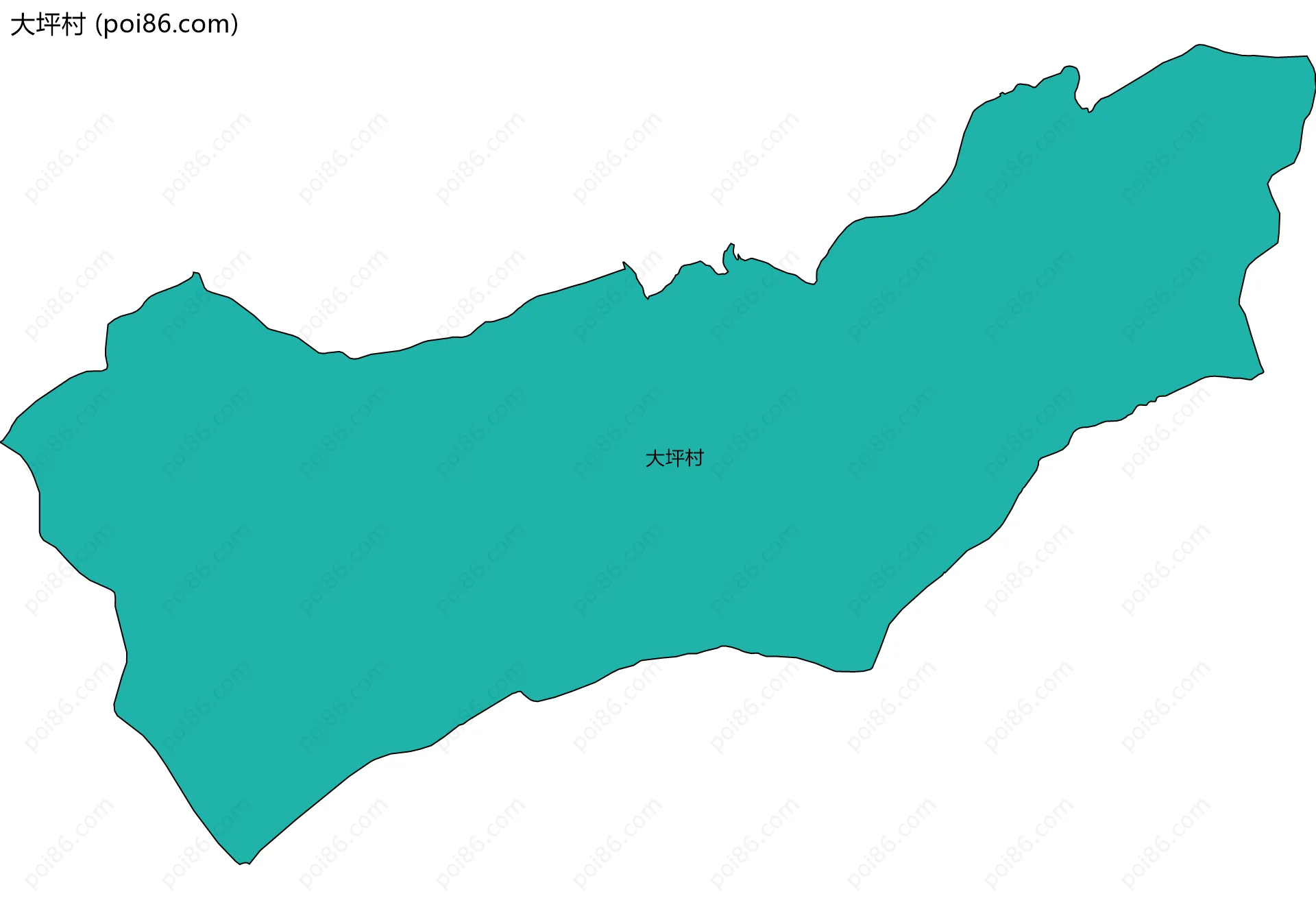 大坪村边界地图