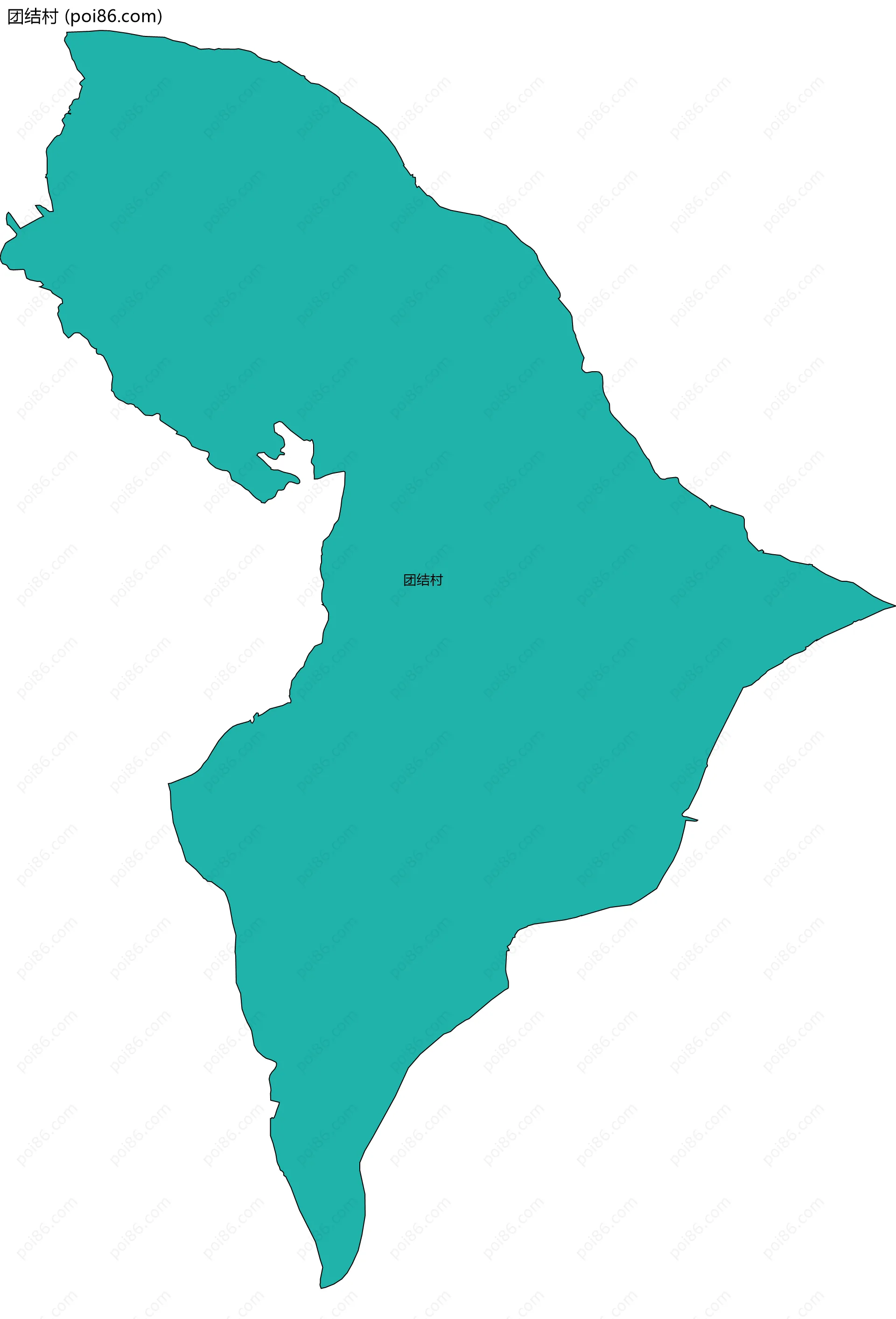 团结村边界地图