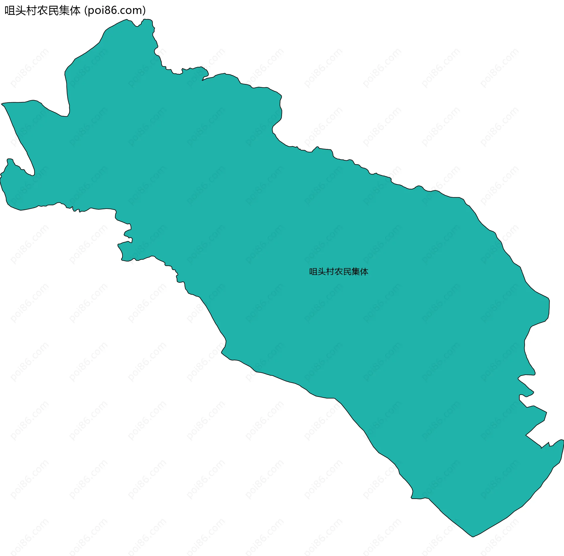 咀头村农民集体边界地图