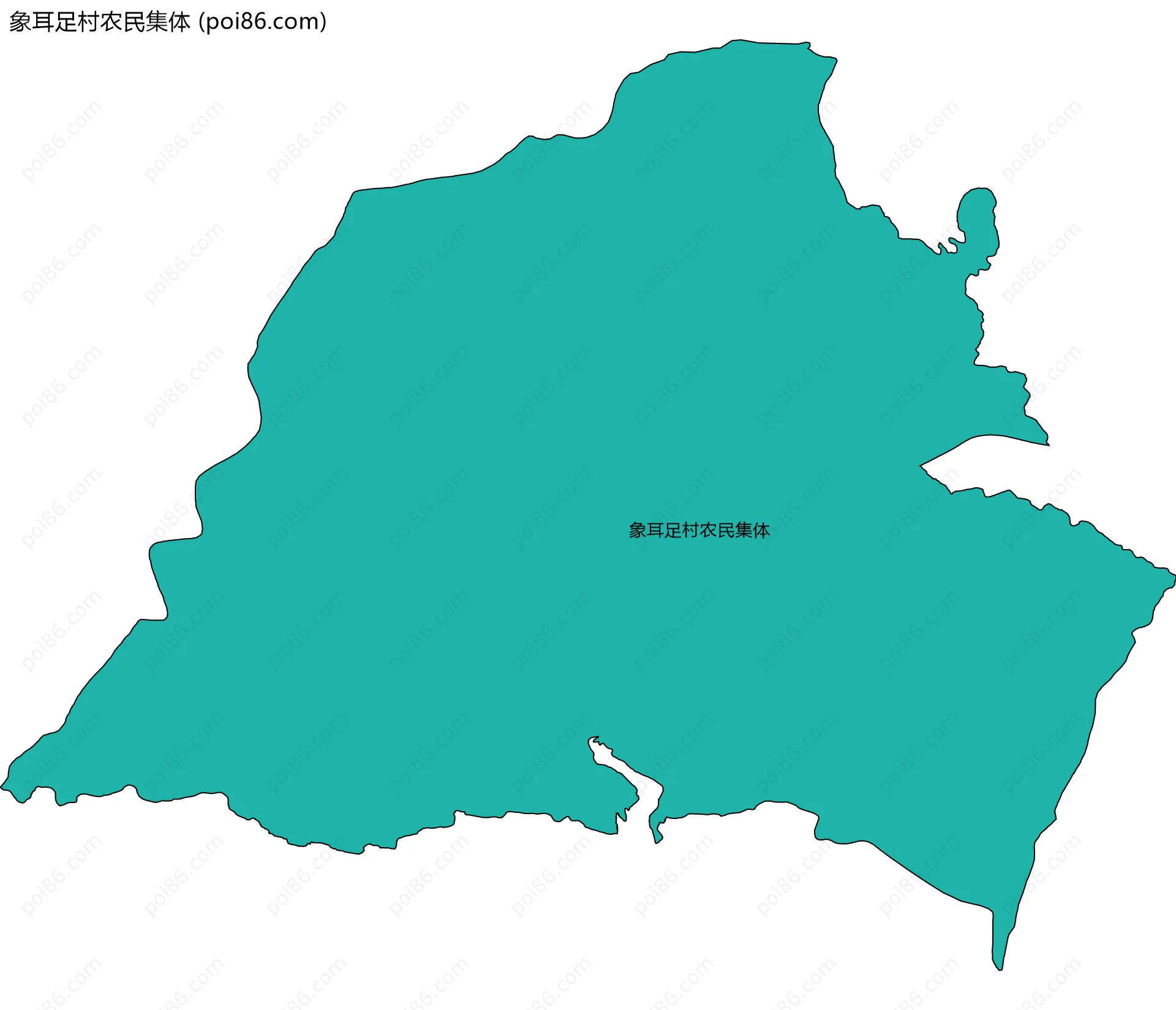 象耳足村农民集体边界地图