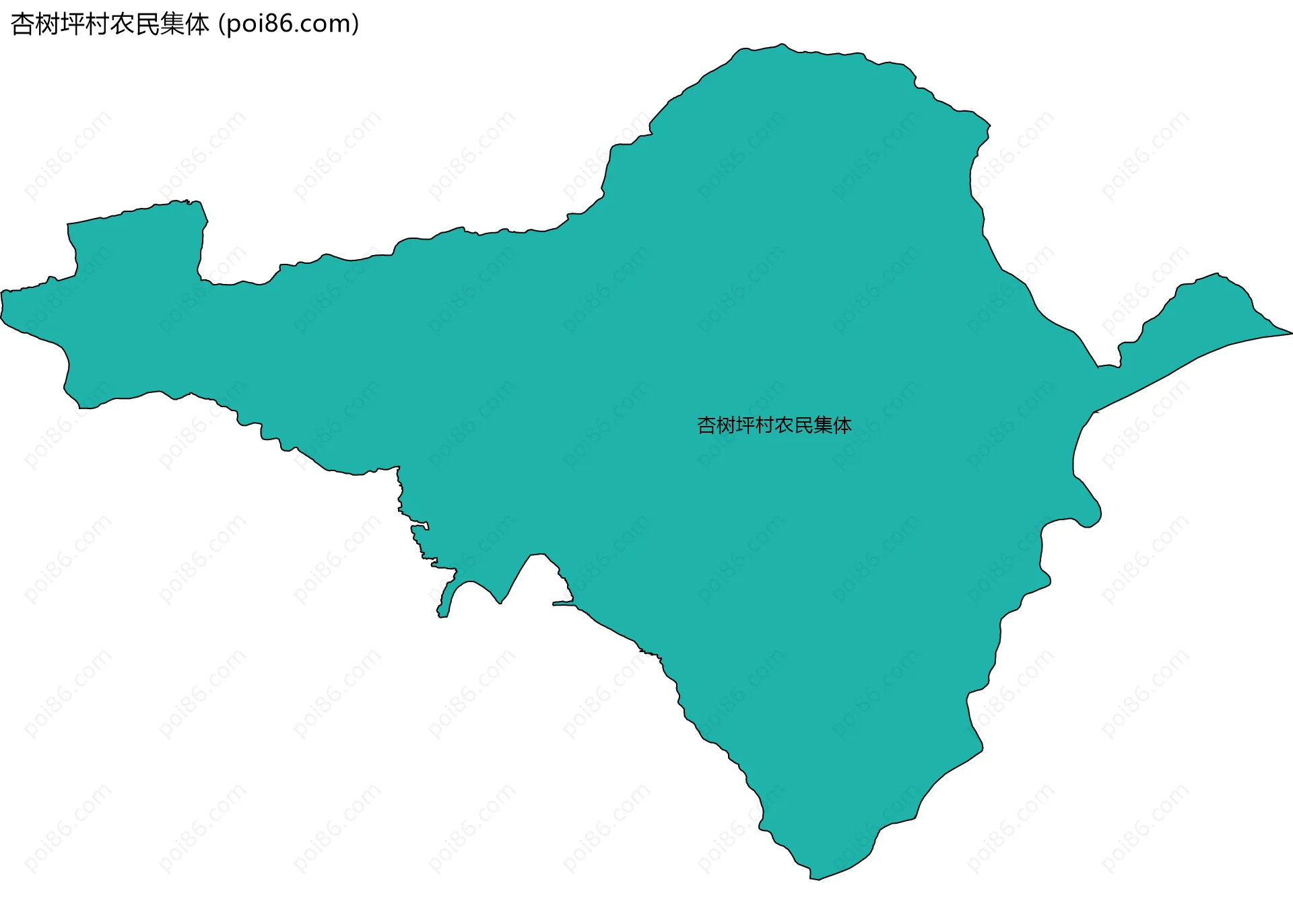 杏树坪村农民集体边界地图