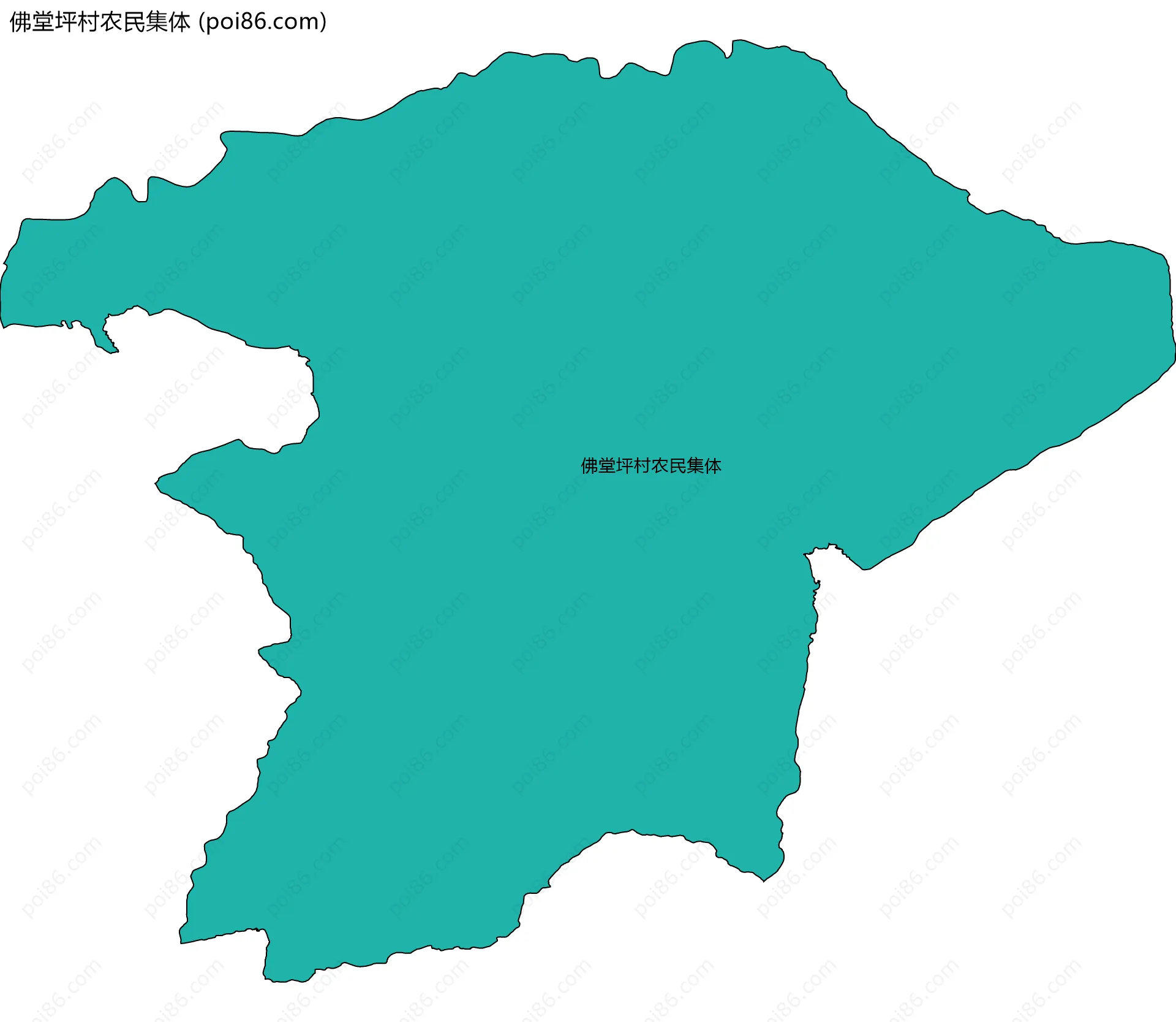 佛堂坪村农民集体边界地图