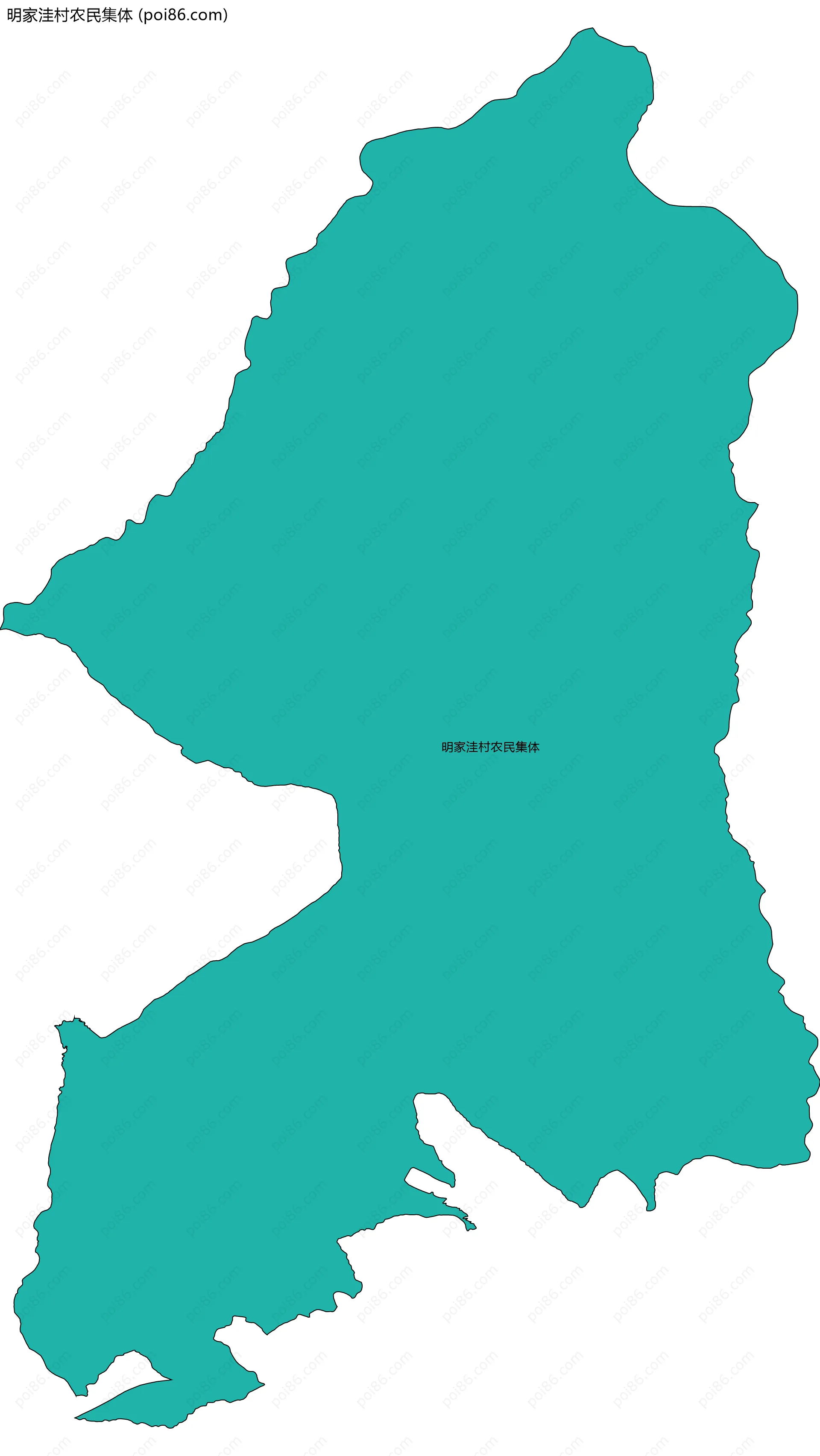 明家洼村农民集体边界地图