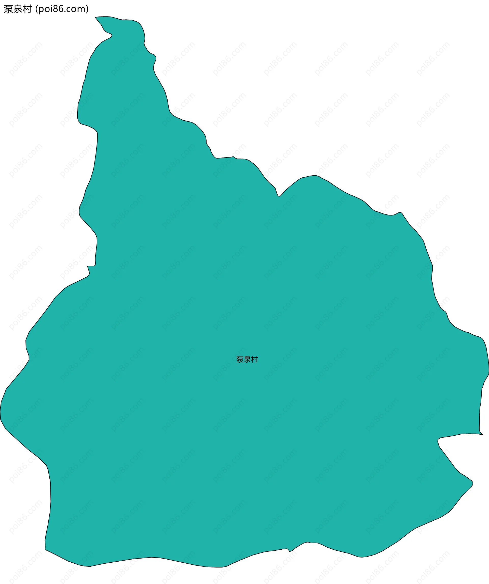泵泉村边界地图