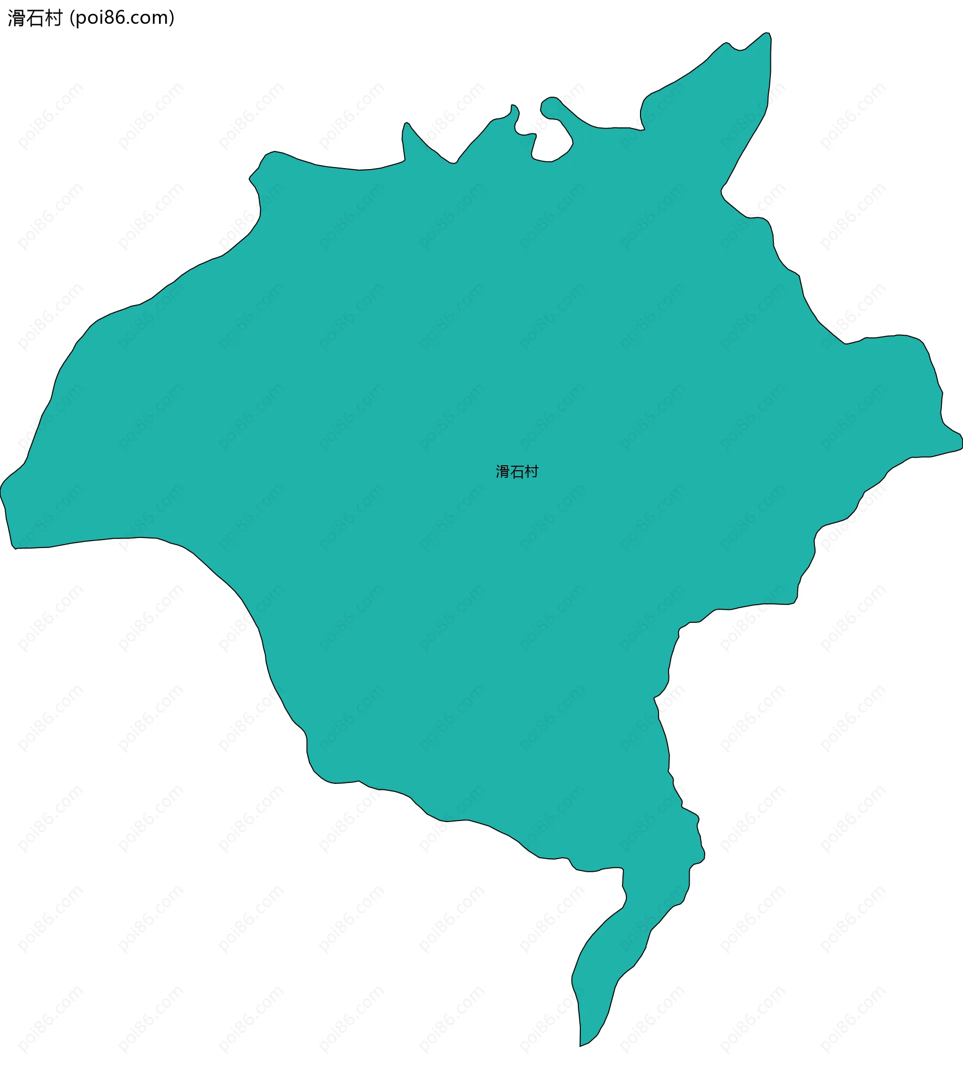 滑石村边界地图