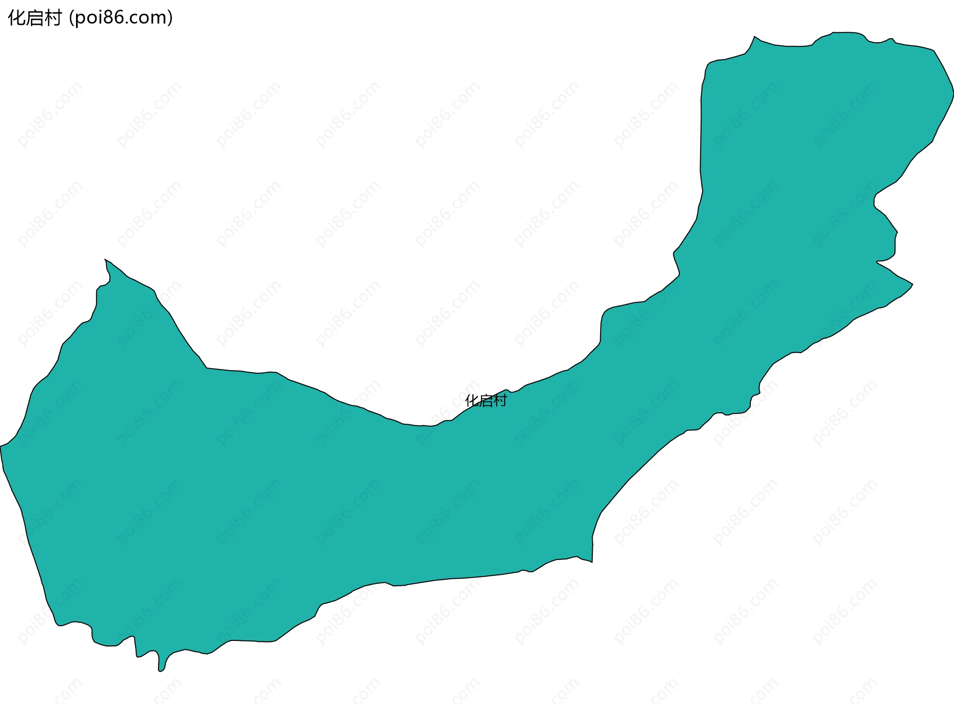 化启村边界地图