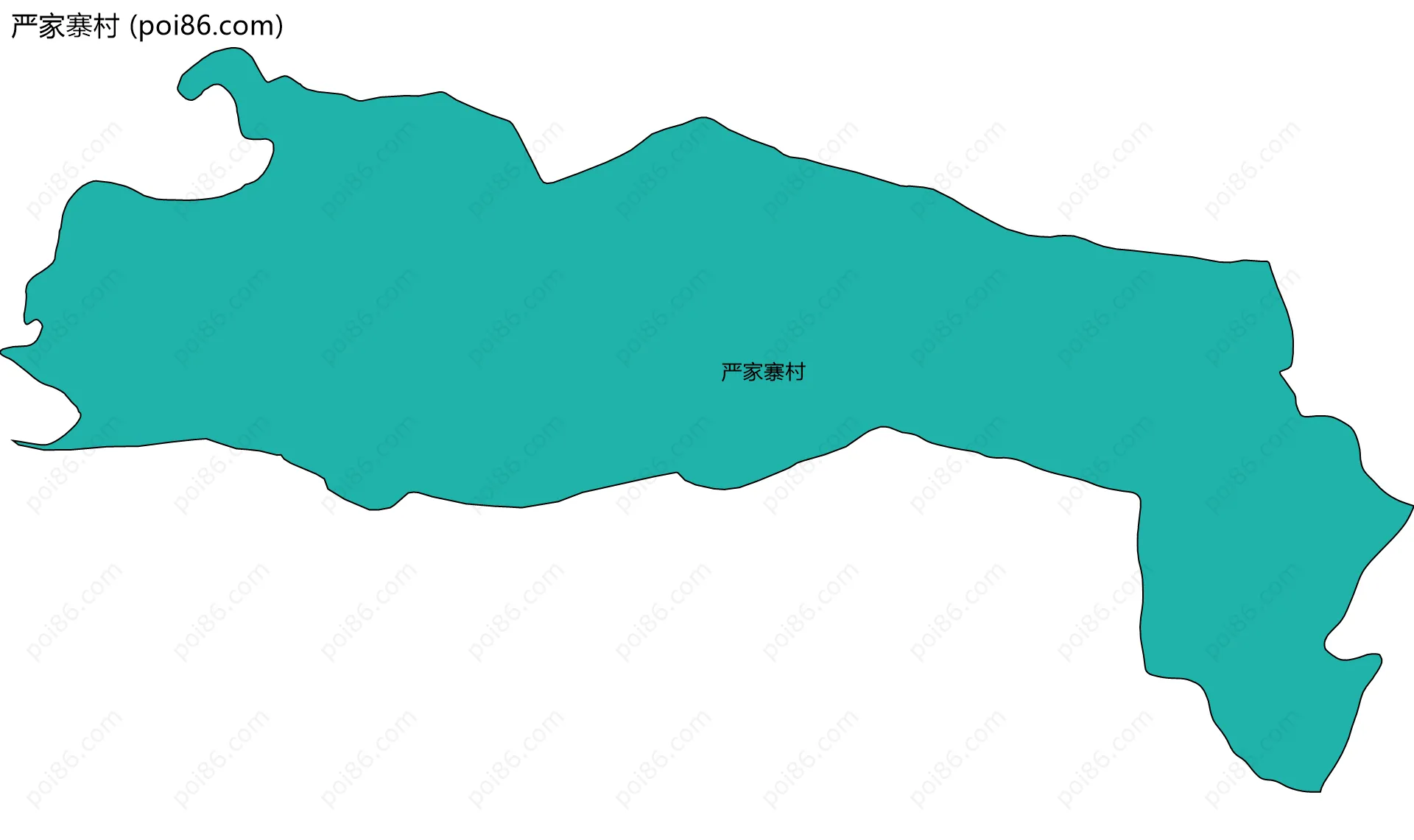 严家寨村边界地图