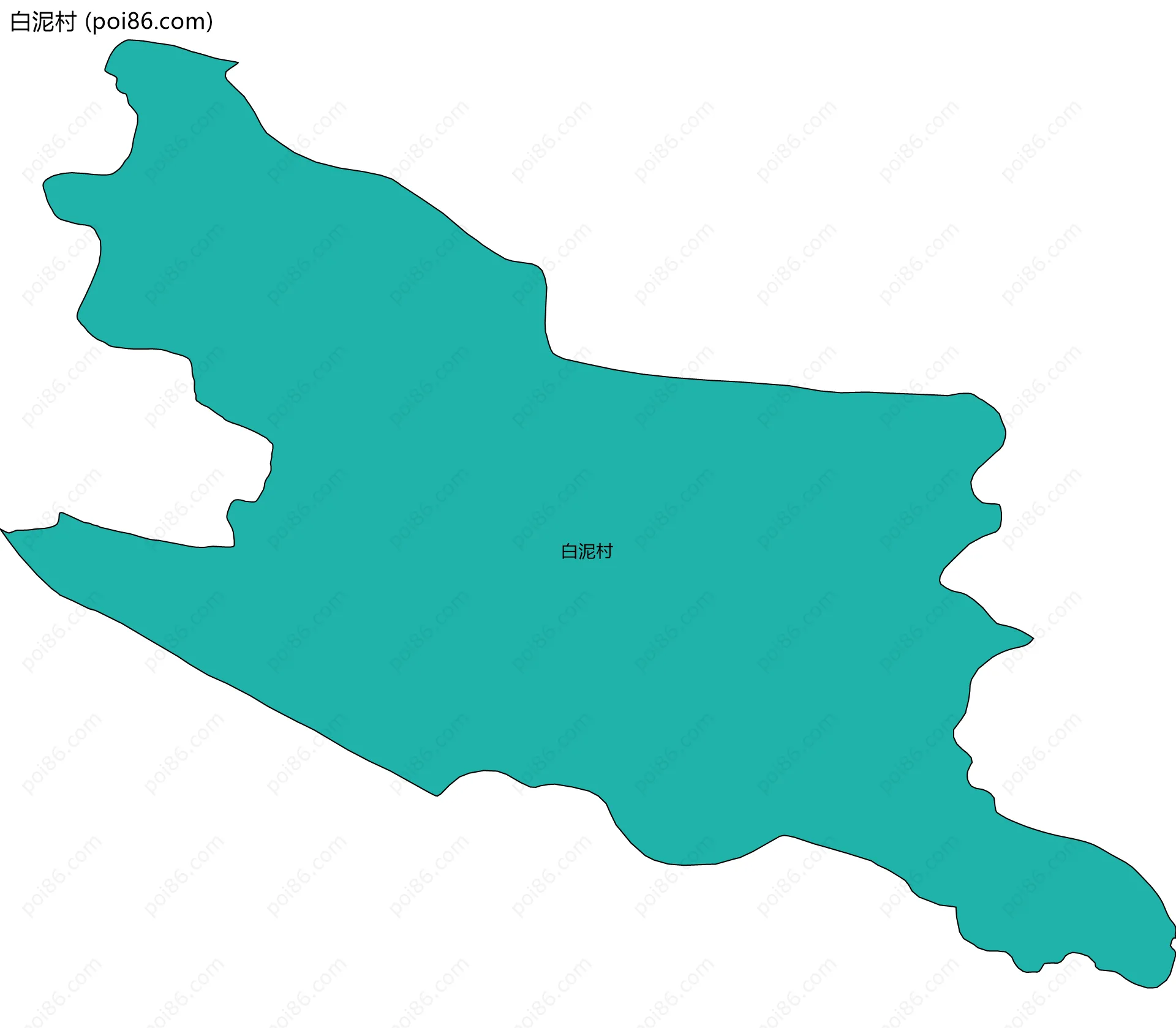 白泥村边界地图