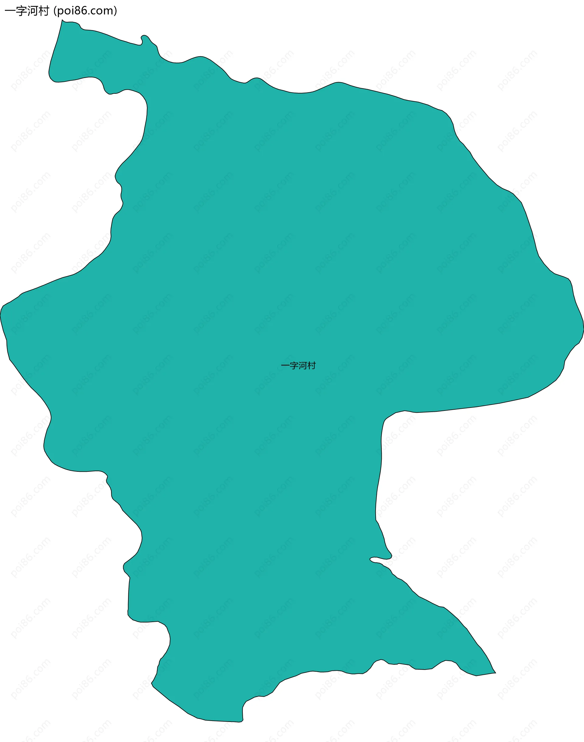 一字河村边界地图