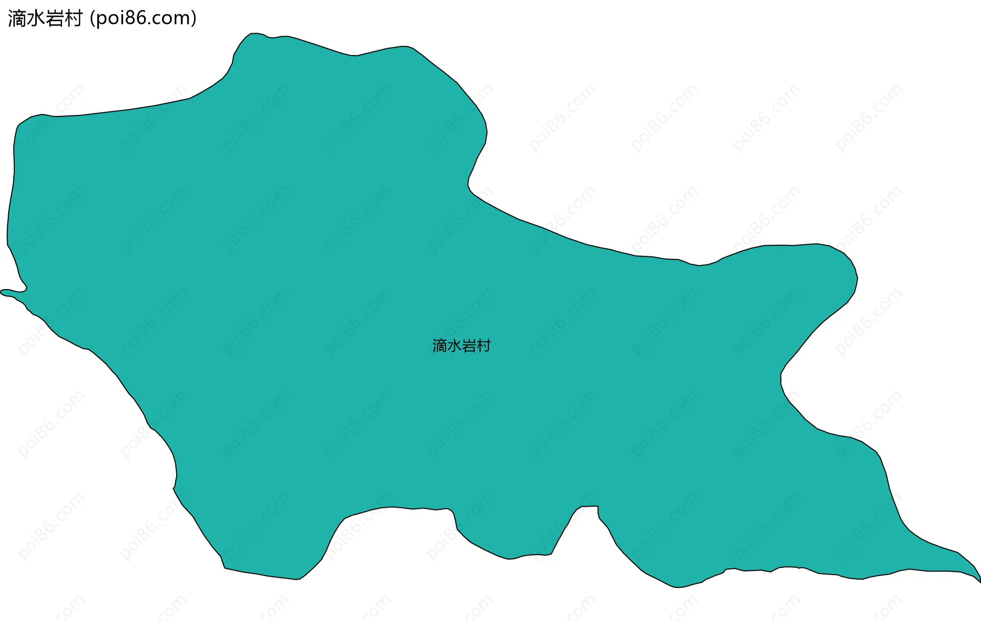 滴水岩村边界地图