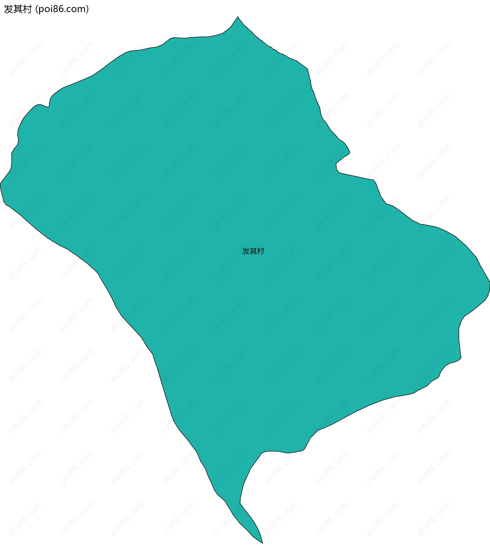 发其村边界地图