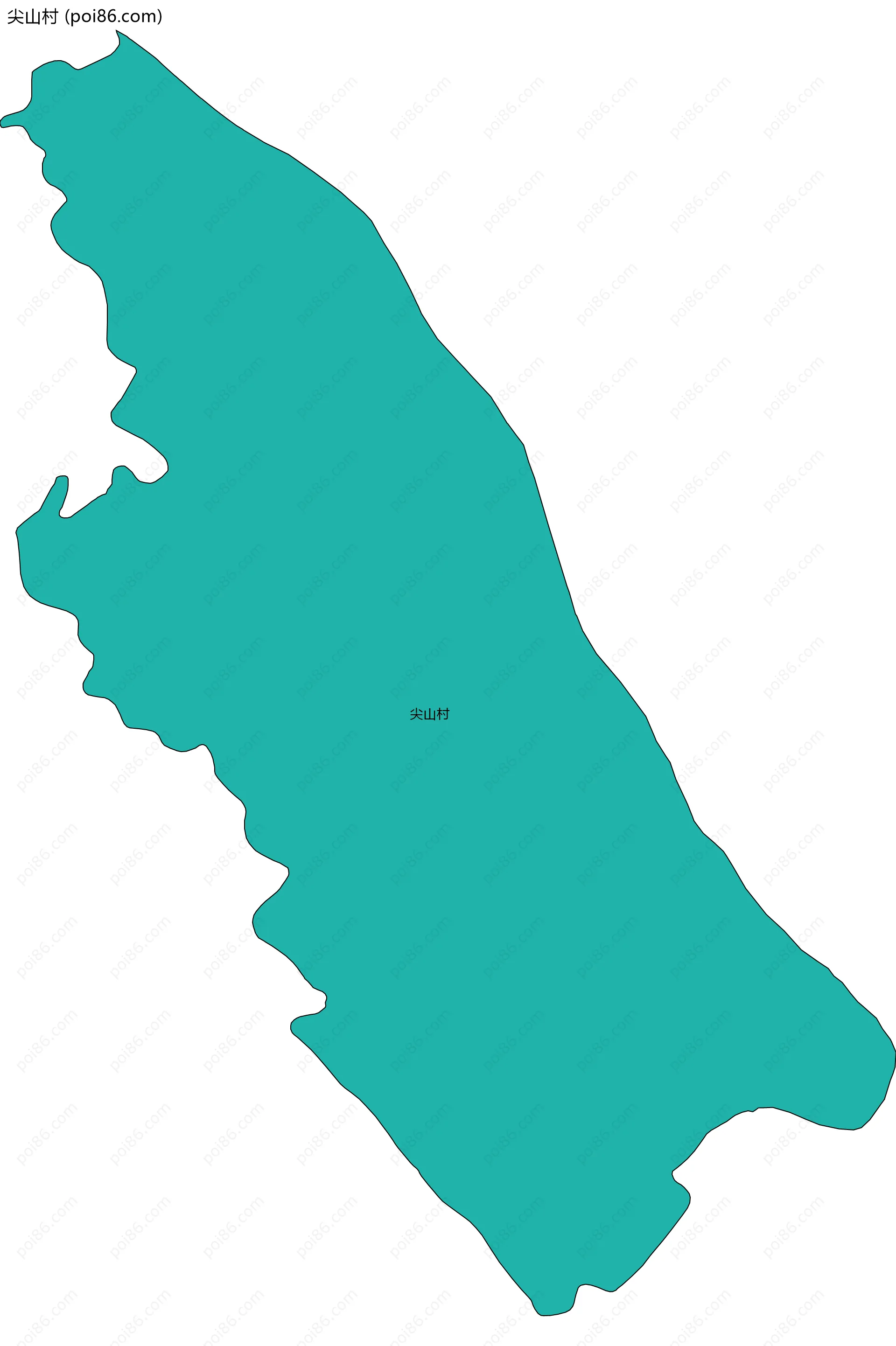 尖山村边界地图