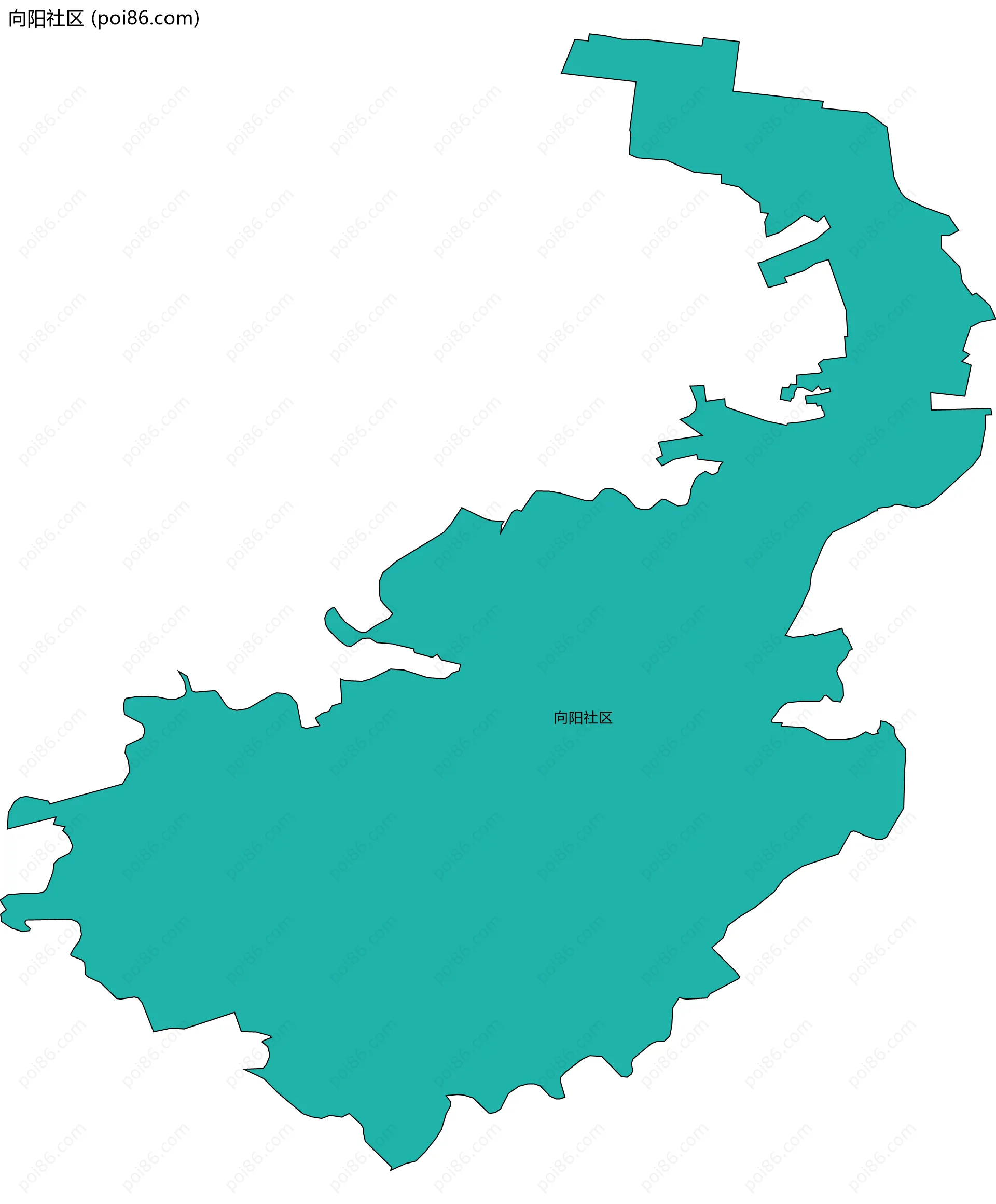 向阳社区边界地图
