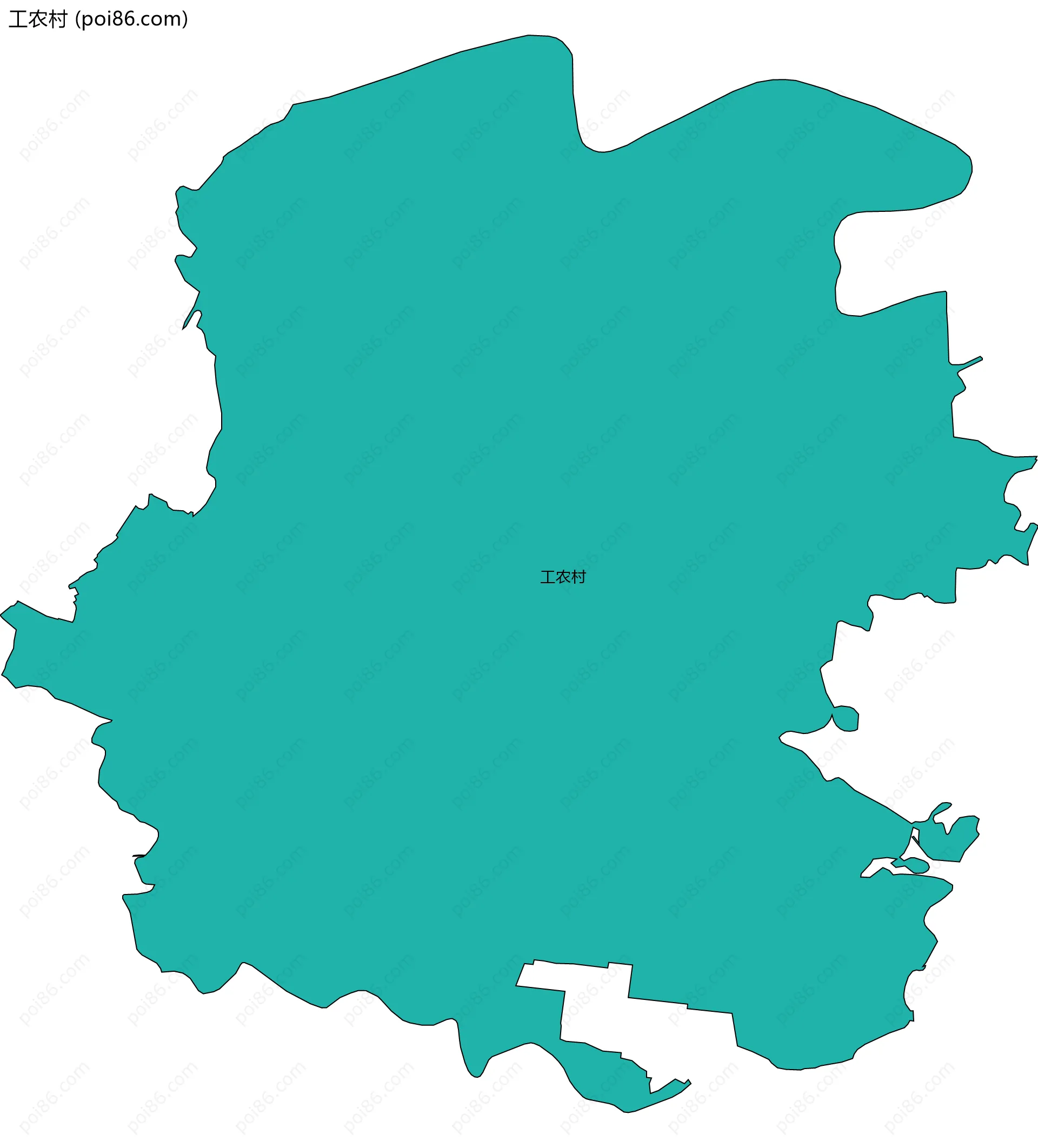 工农村边界地图