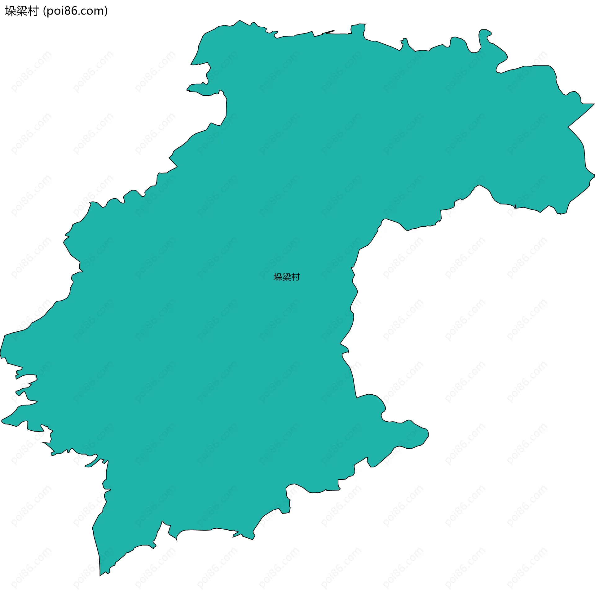 垛梁村边界地图