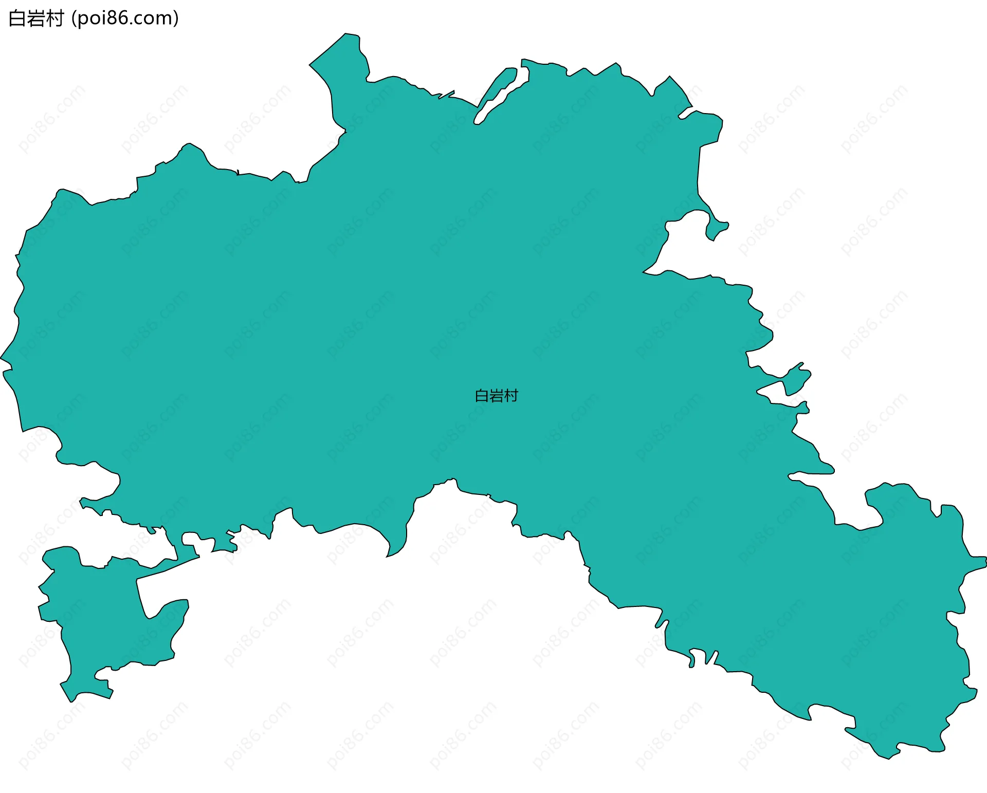 白岩村边界地图