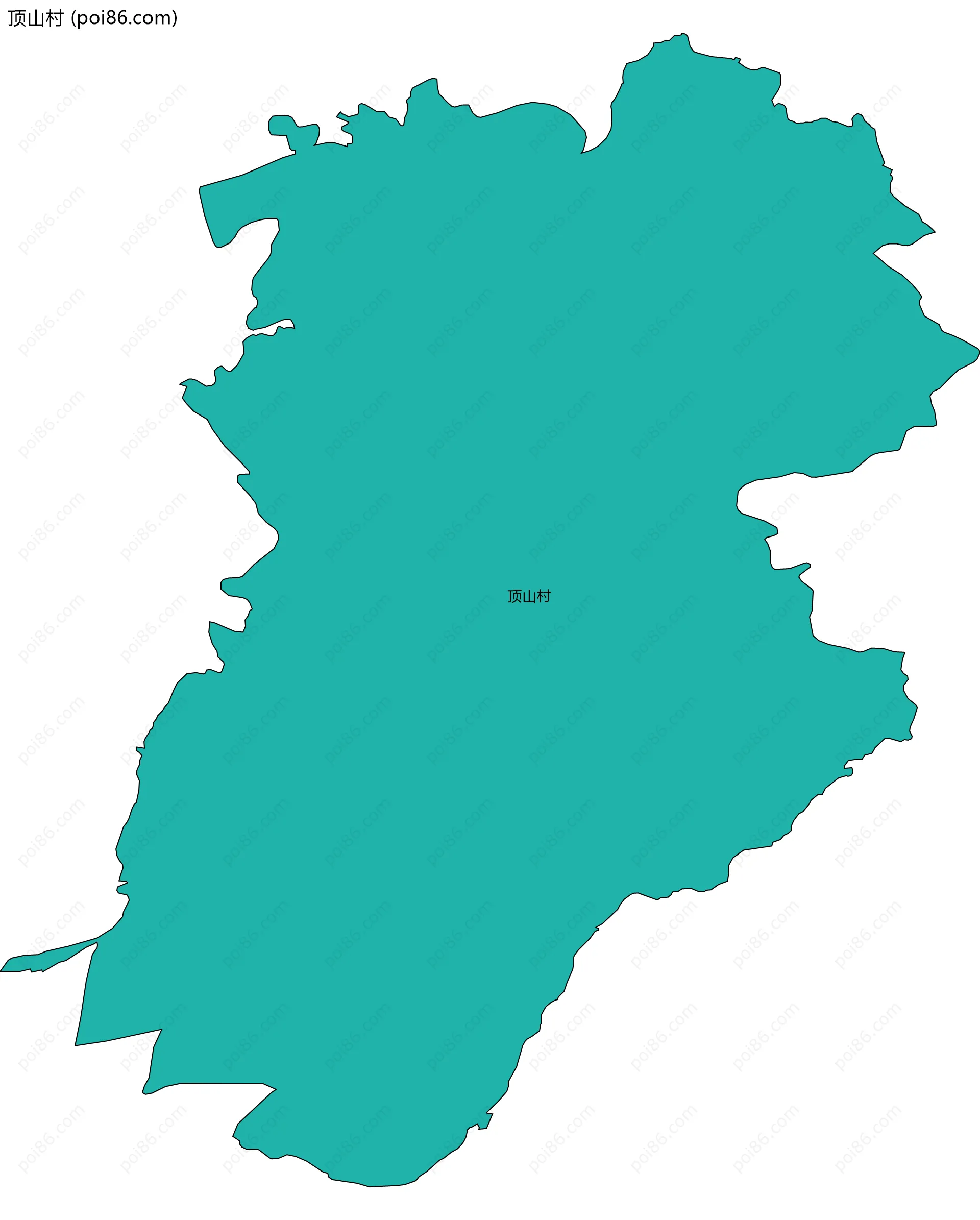 顶山村边界地图