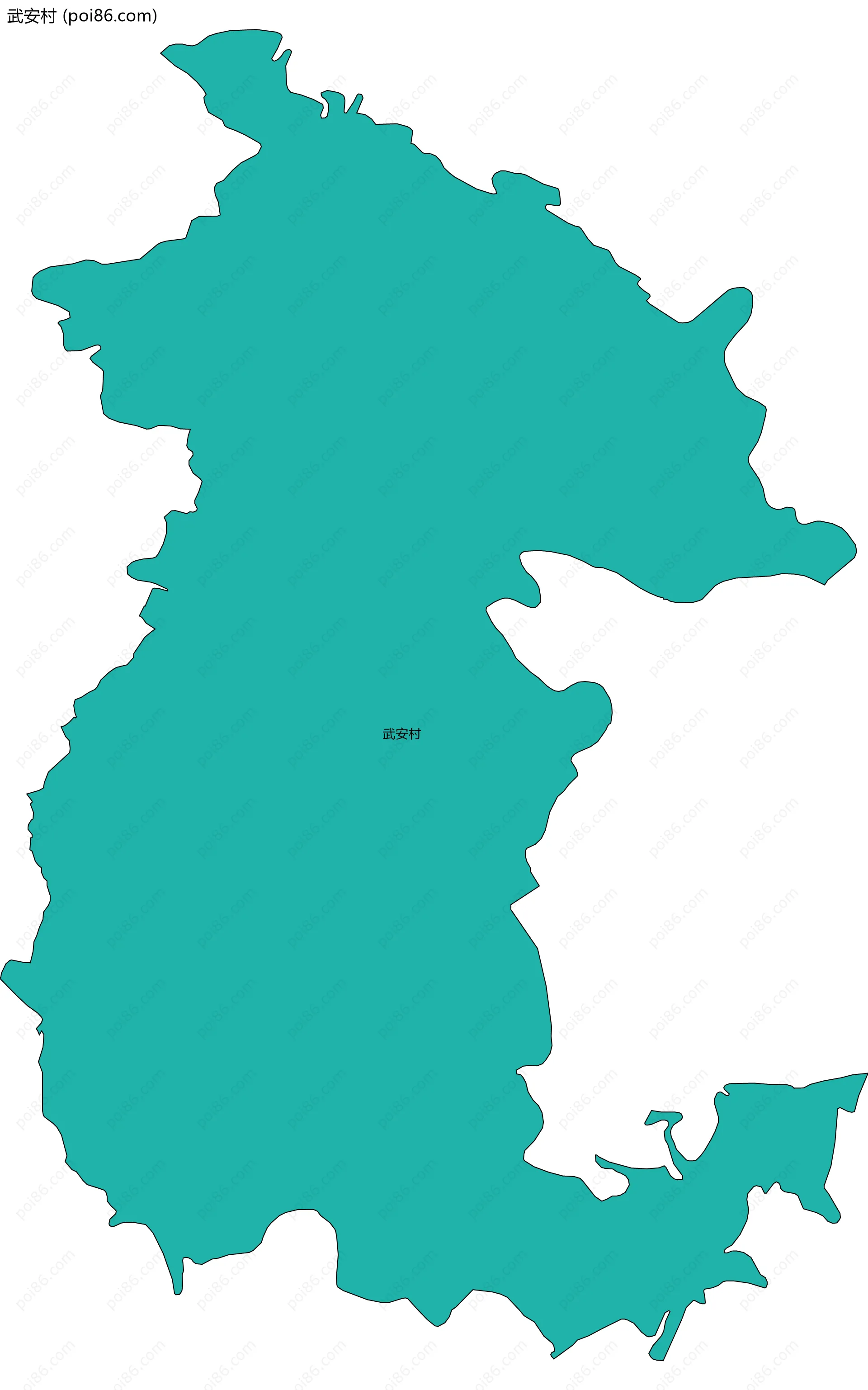 武安村边界地图