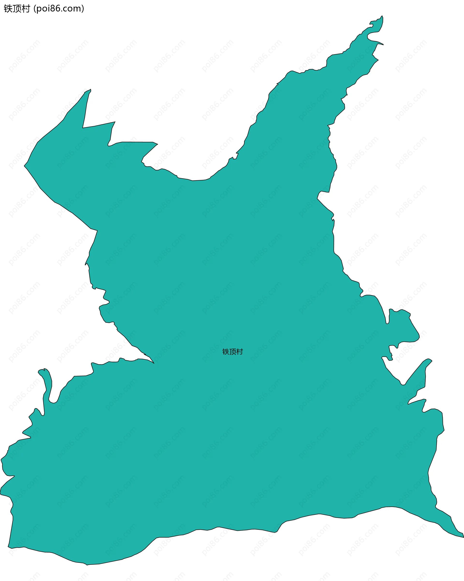 铁顶村边界地图