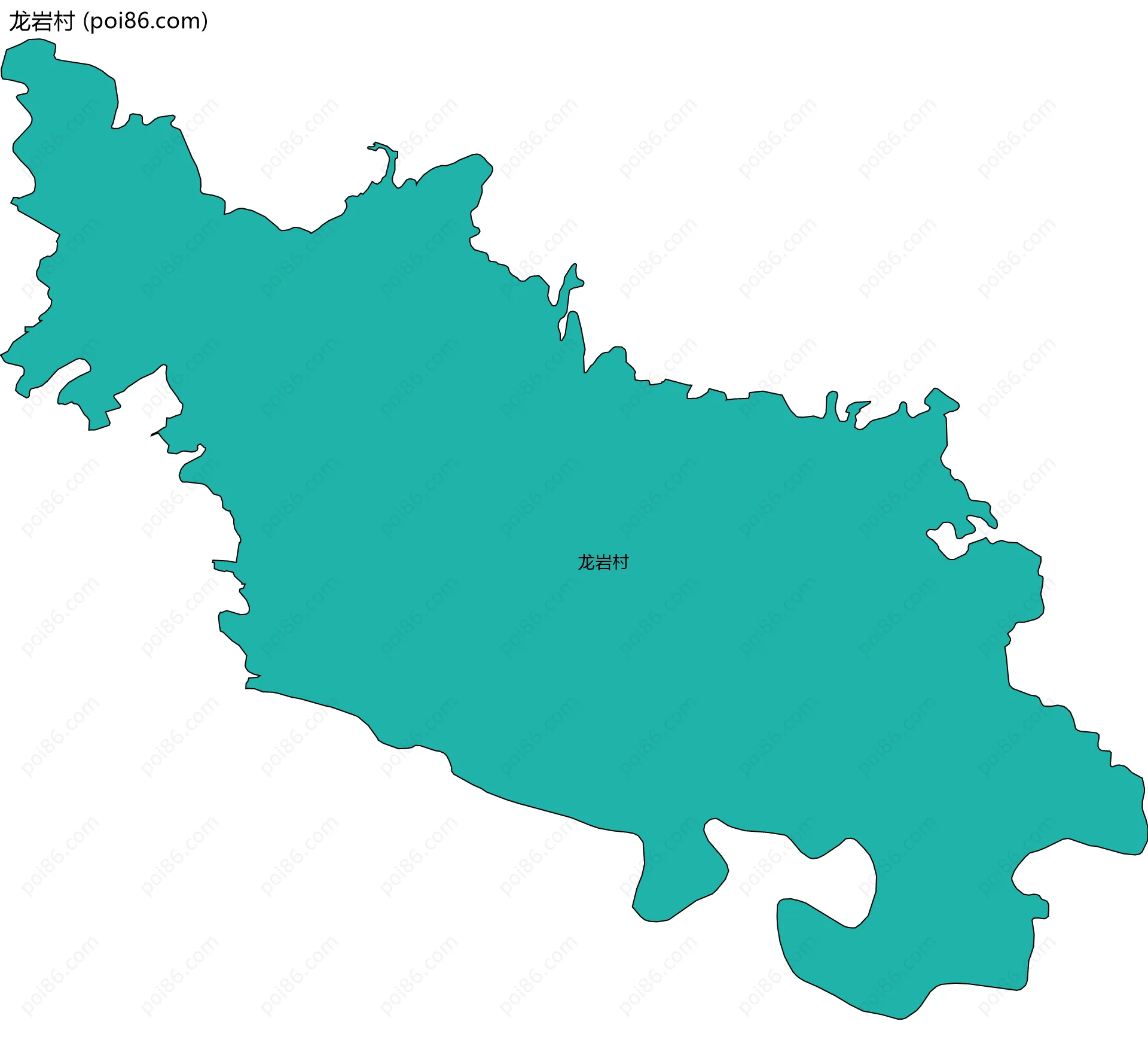 龙岩村边界地图