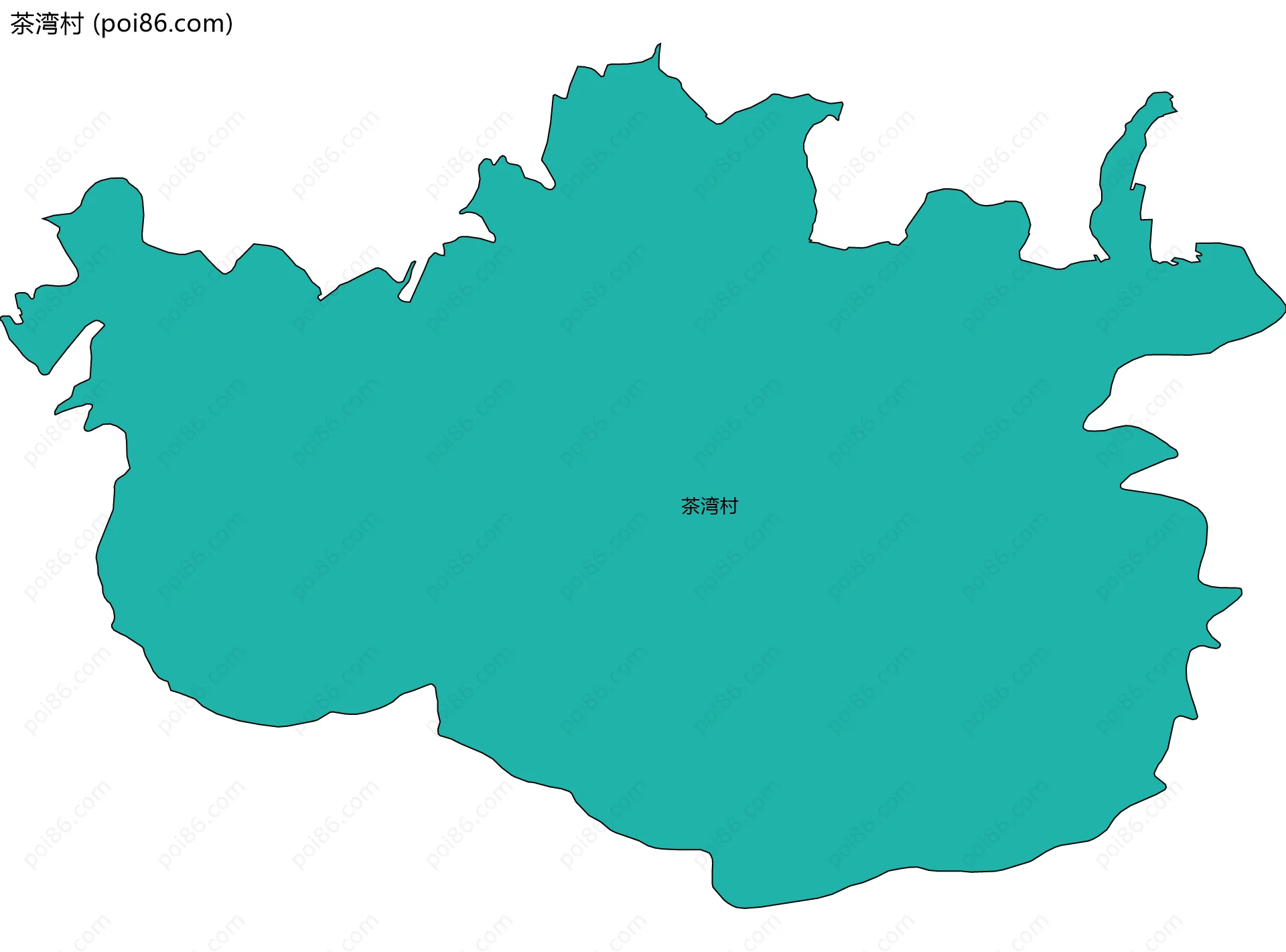 茶湾村边界地图