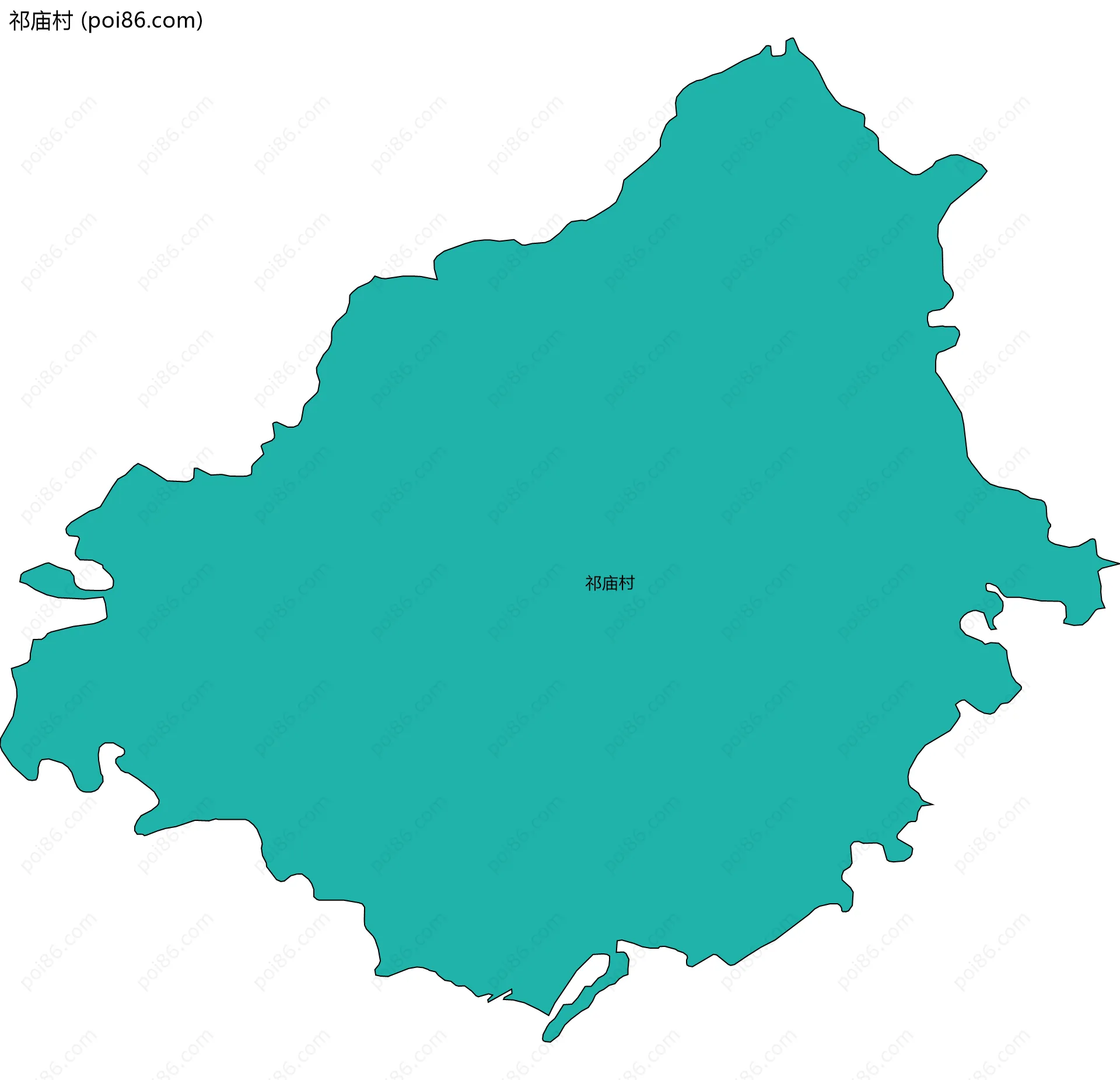 祁庙村边界地图