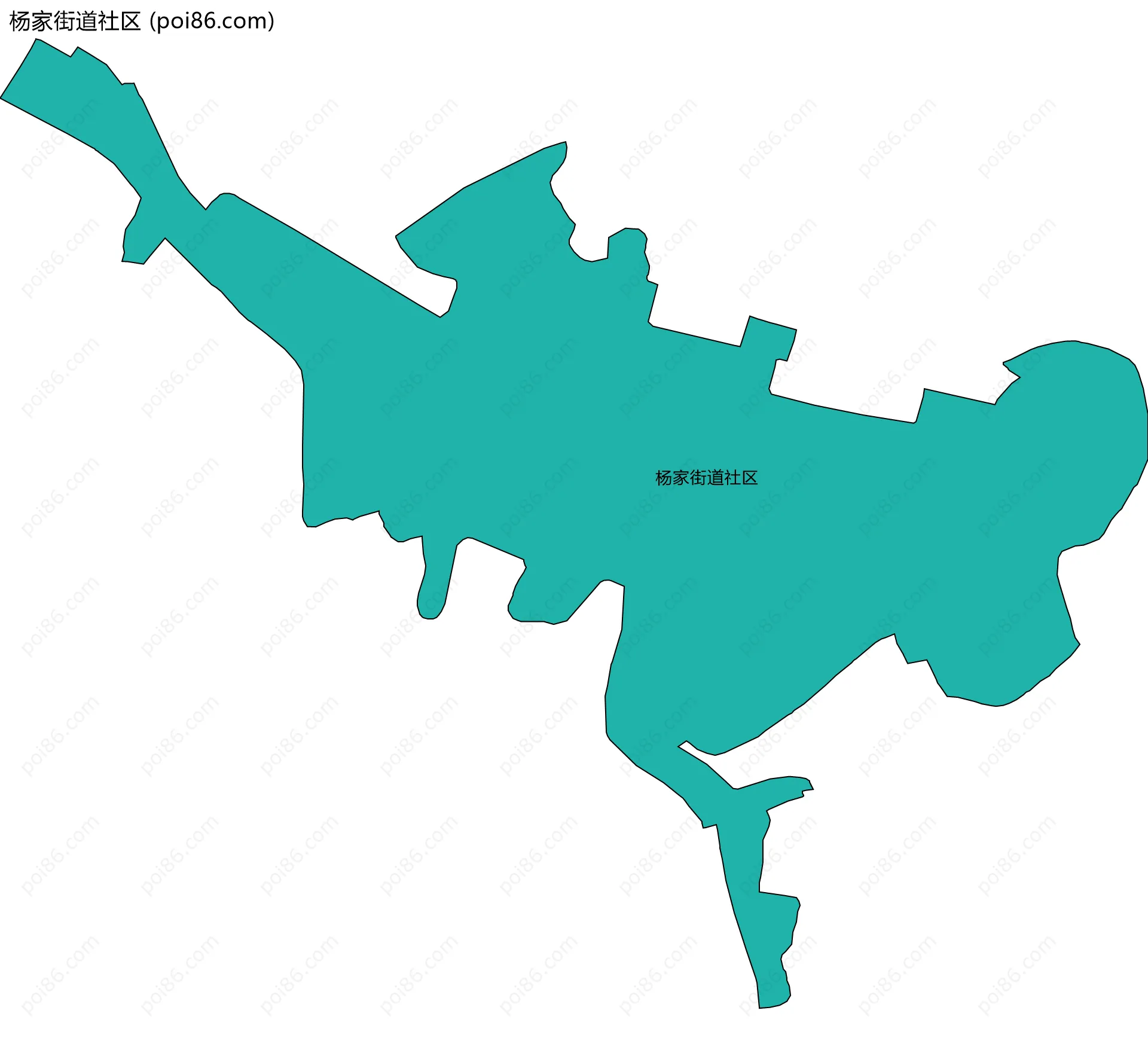 杨家街道社区边界地图