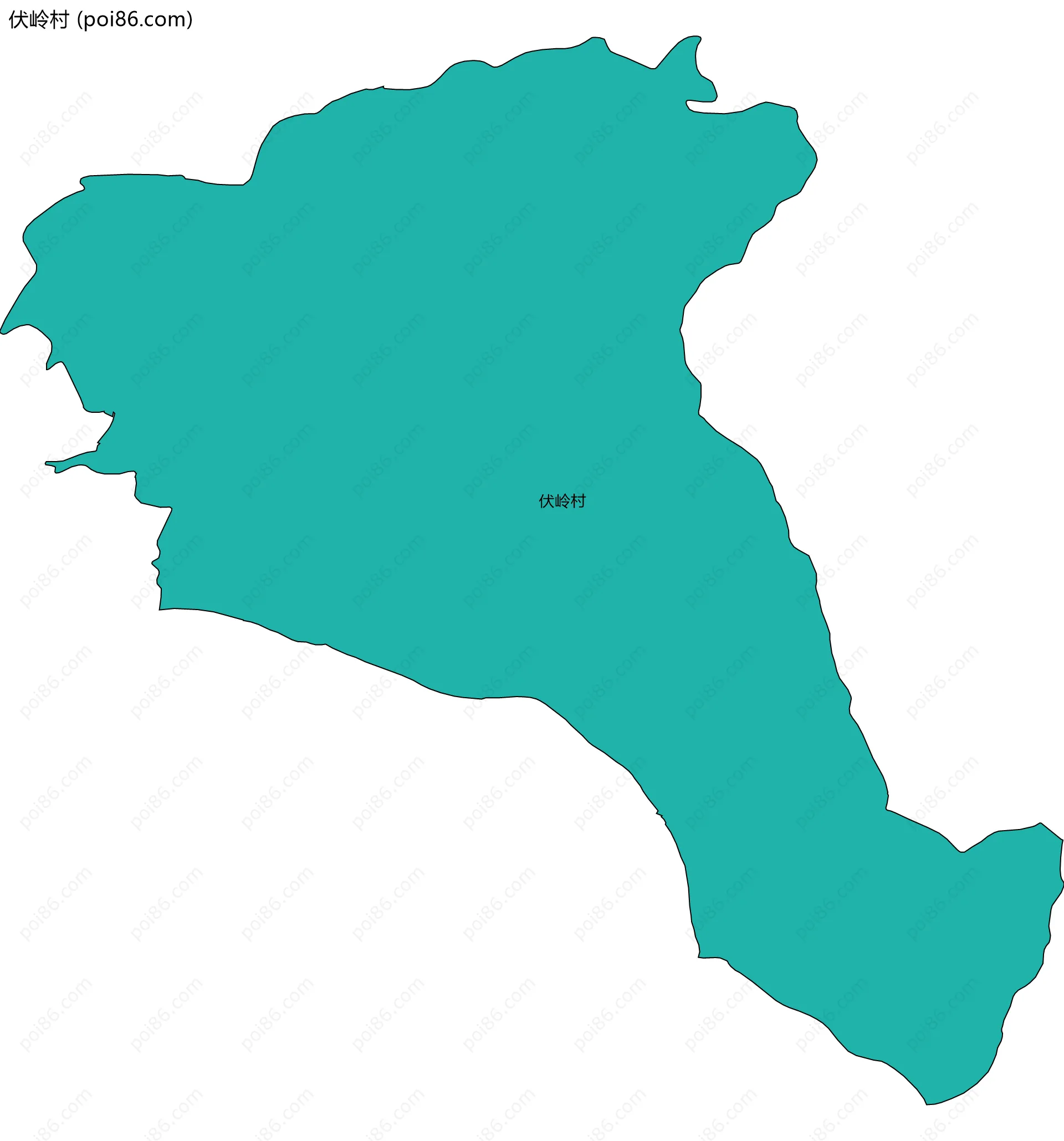 伏岭村边界地图