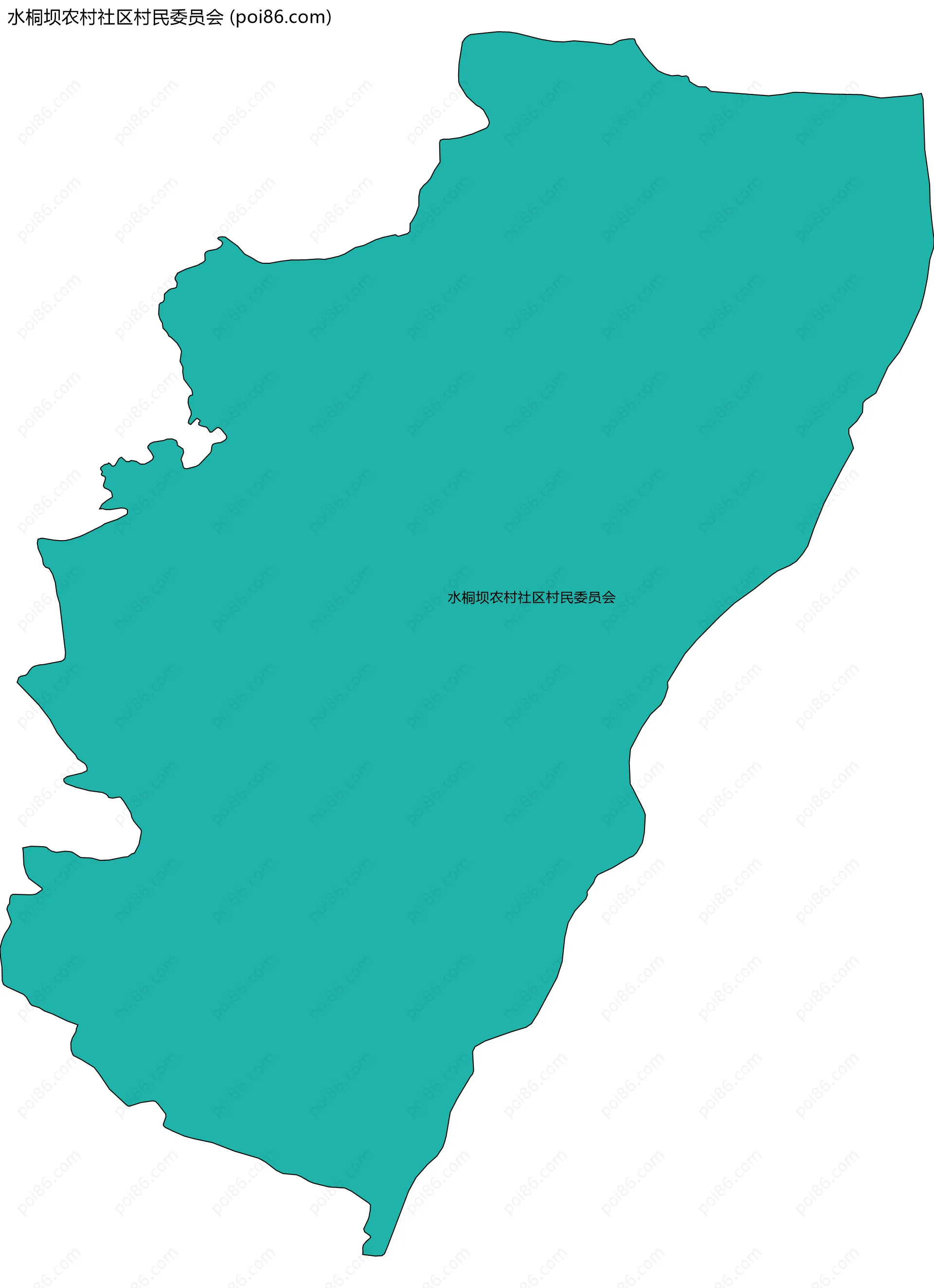 水桐坝农村社区村民委员会边界地图
