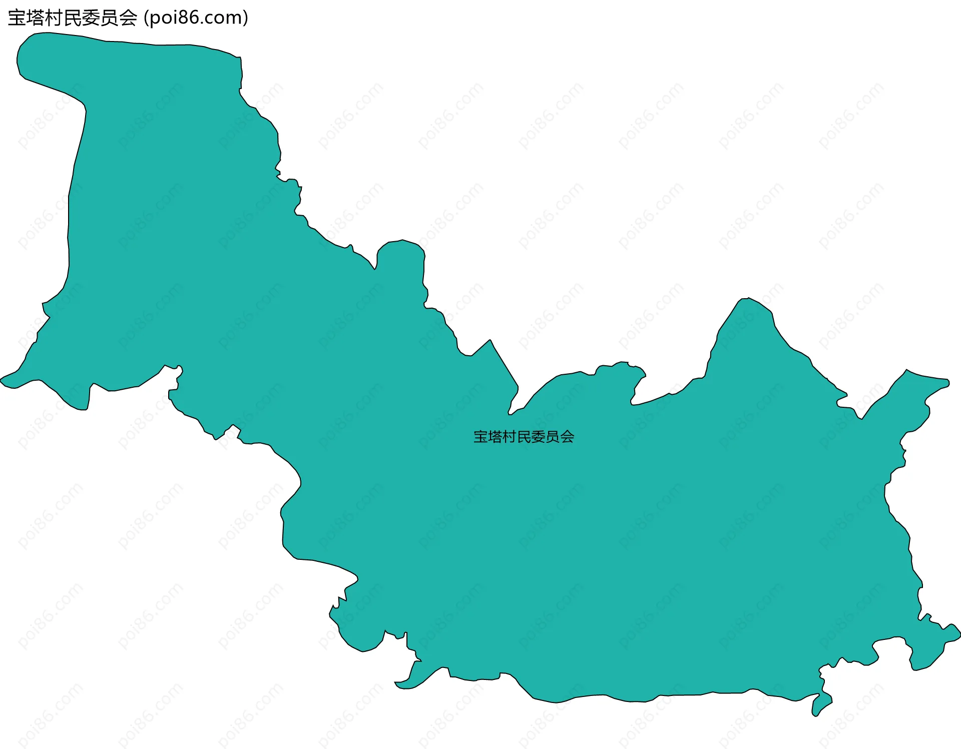 宝塔村民委员会边界地图