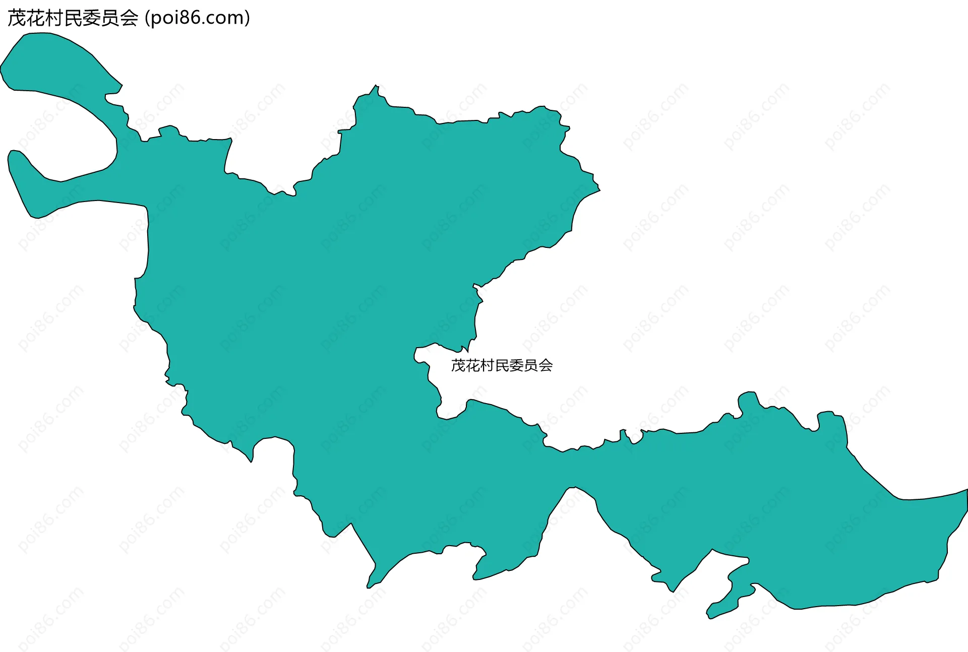 茂花村民委员会边界地图