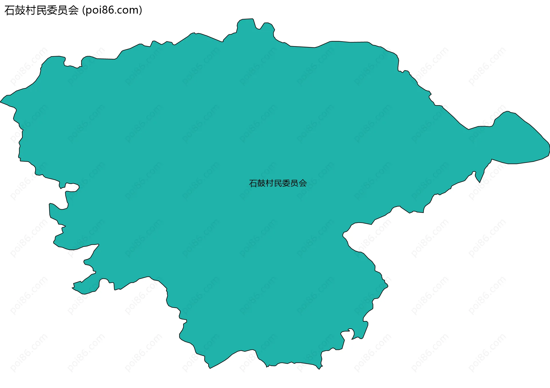 石鼓村民委员会边界地图