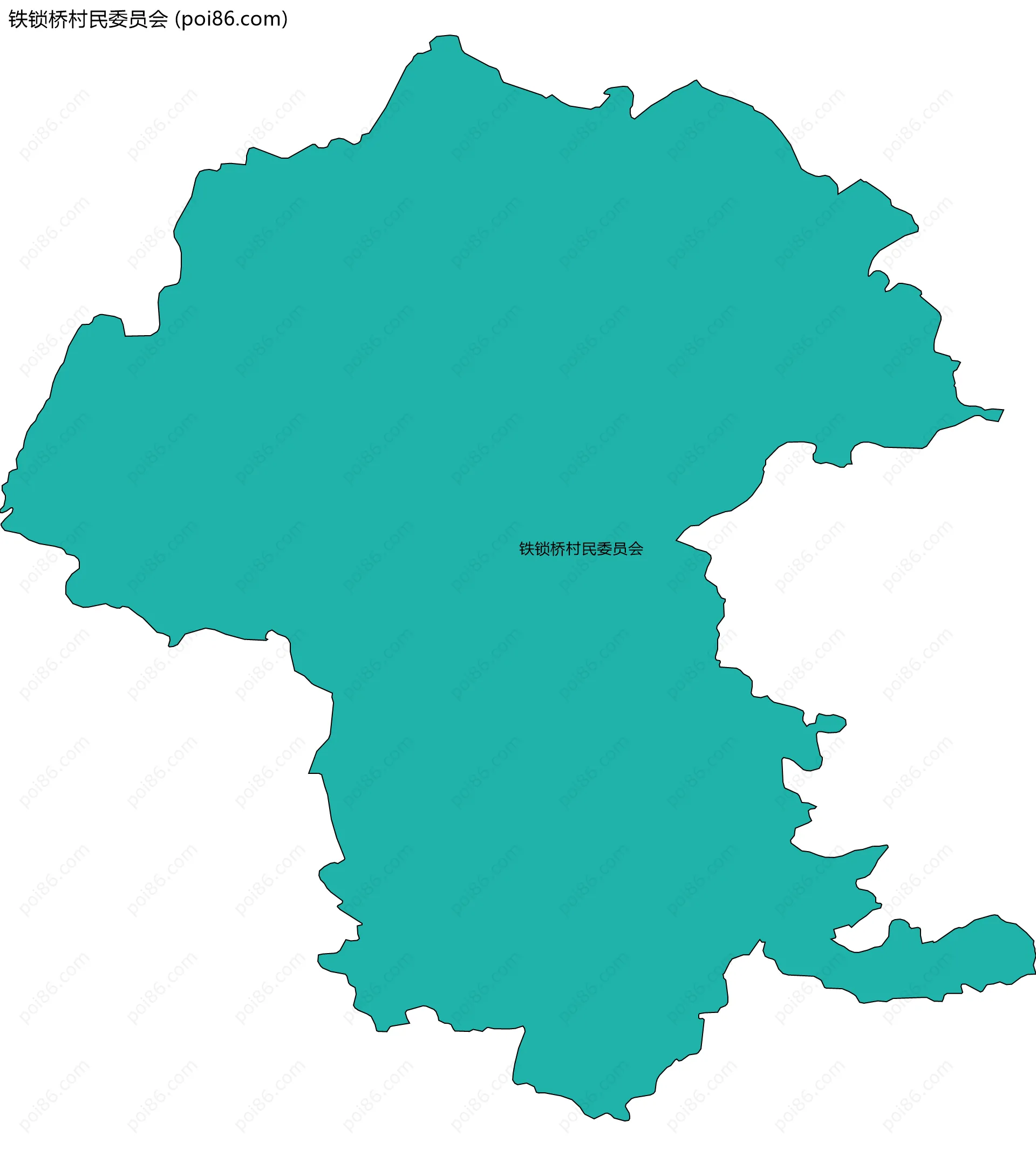 铁锁桥村民委员会边界地图