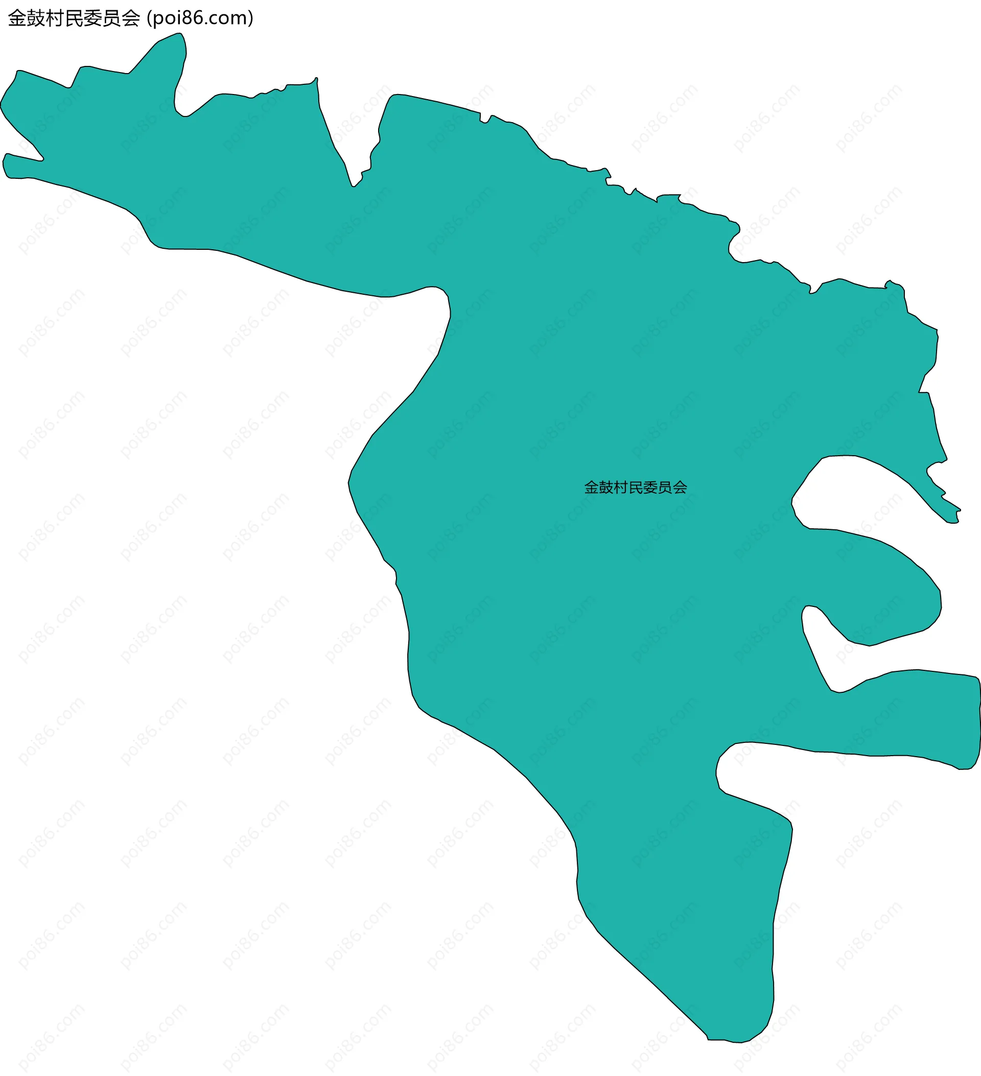 金鼓村民委员会边界地图