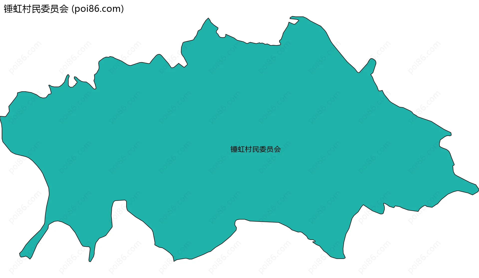 锤虹村民委员会边界地图