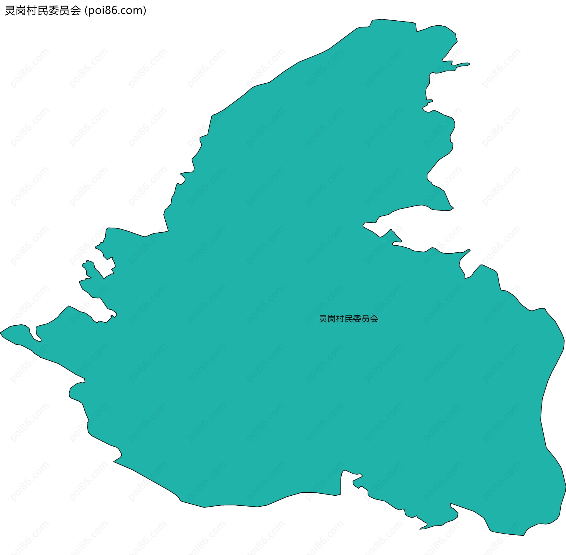 灵岗村民委员会边界地图