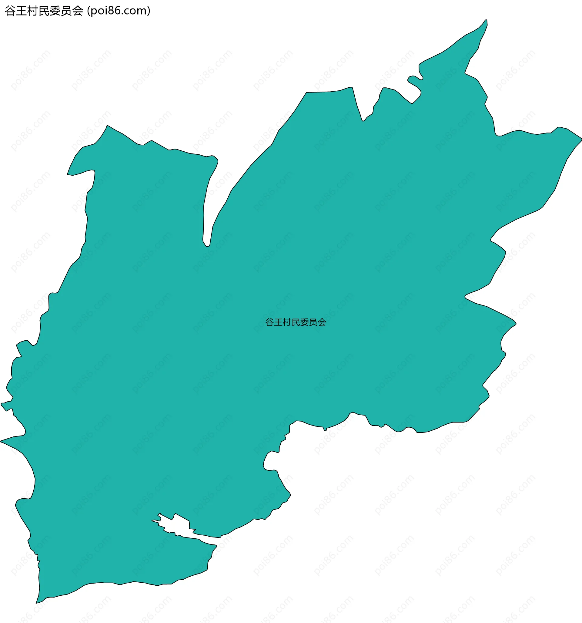 谷王村民委员会边界地图