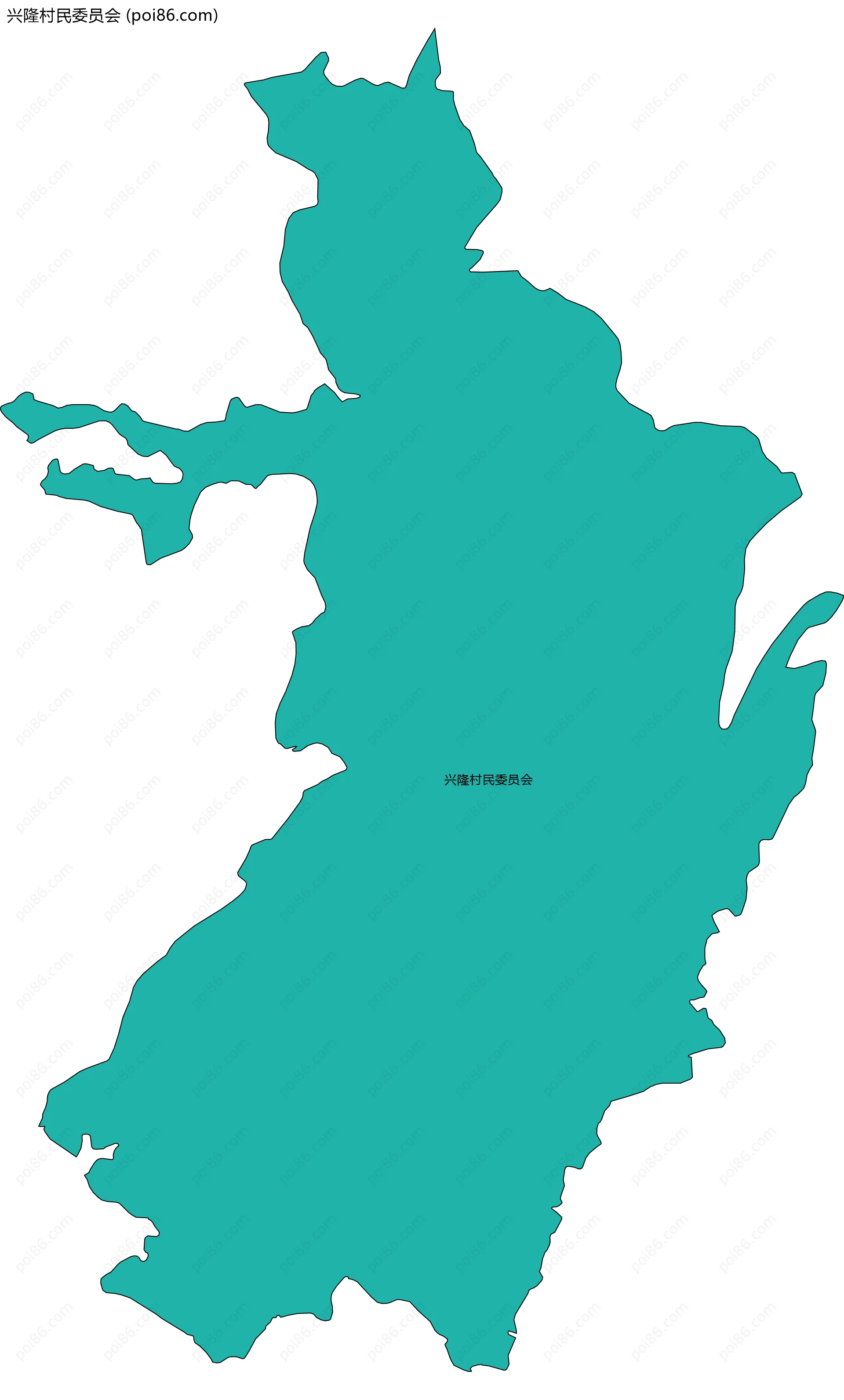 兴隆村民委员会边界地图