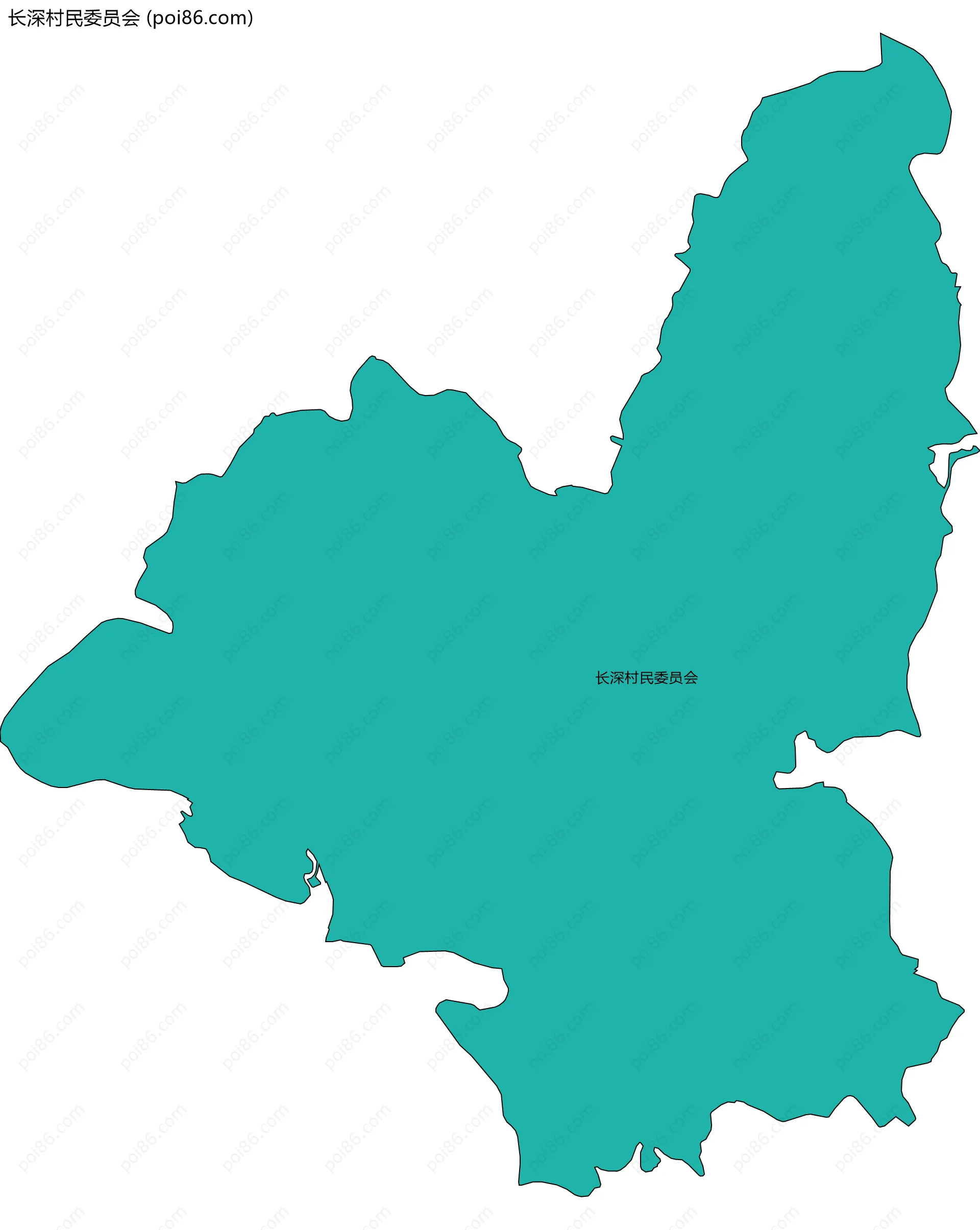 长深村民委员会边界地图